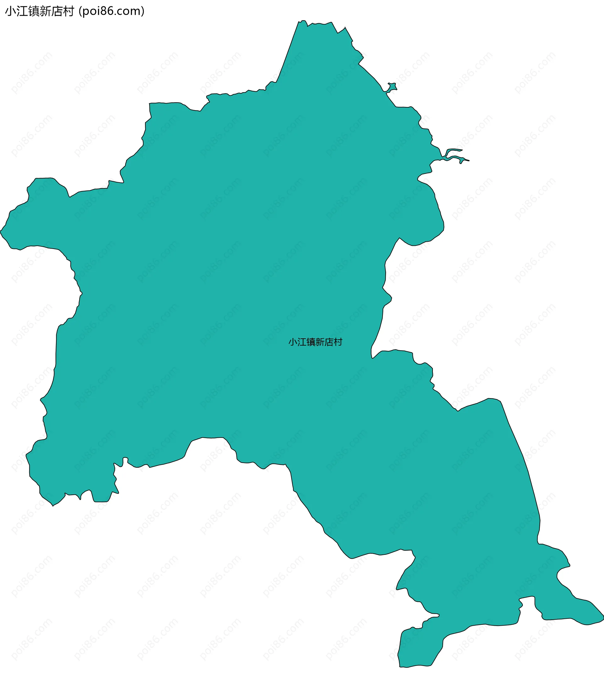 小江镇新店村边界地图