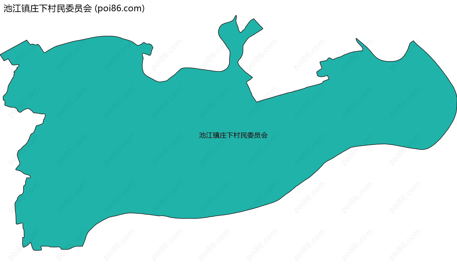 池江镇庄下村民委员会边界地图