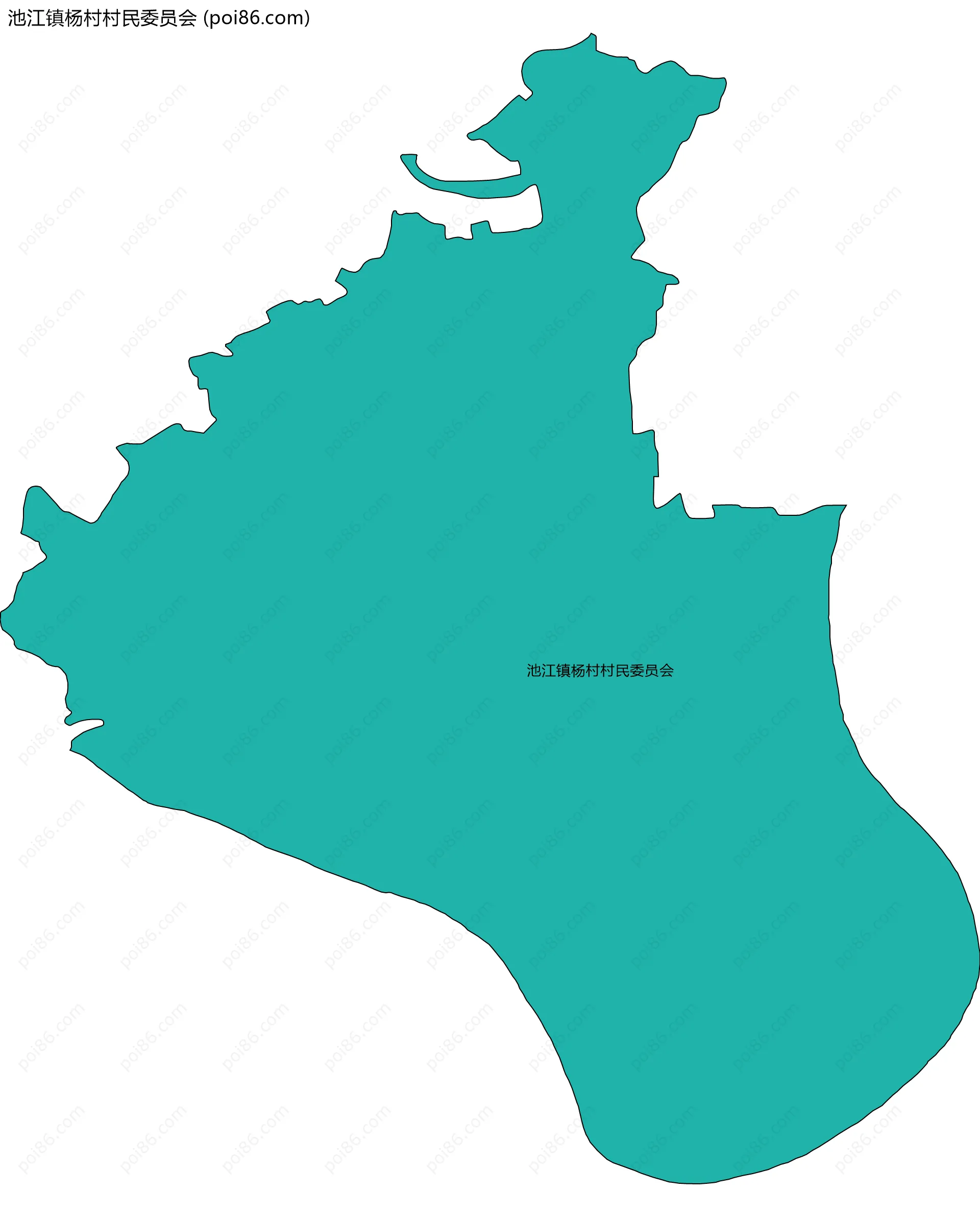 池江镇杨村村民委员会边界地图
