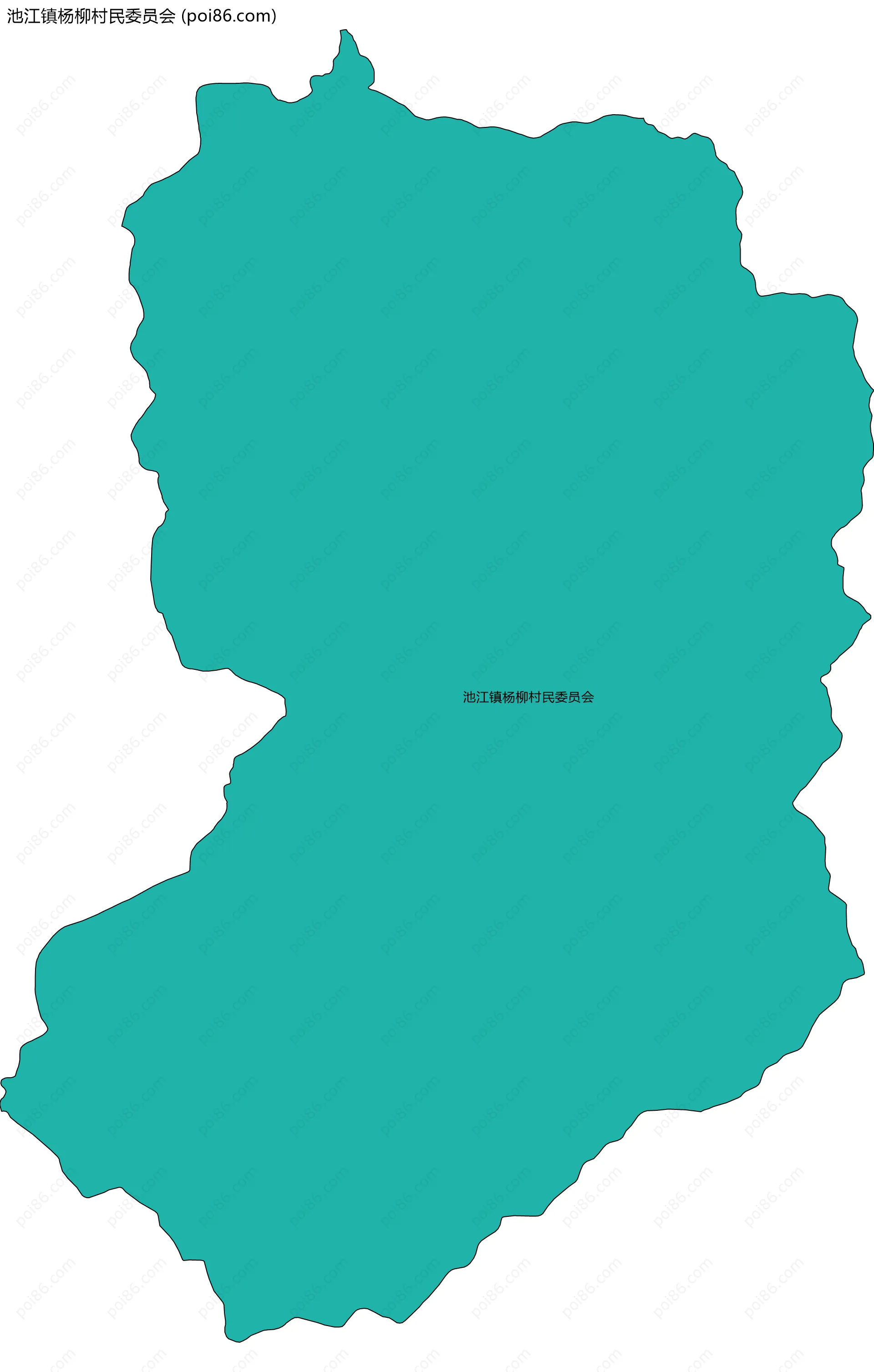 池江镇杨柳村民委员会边界地图