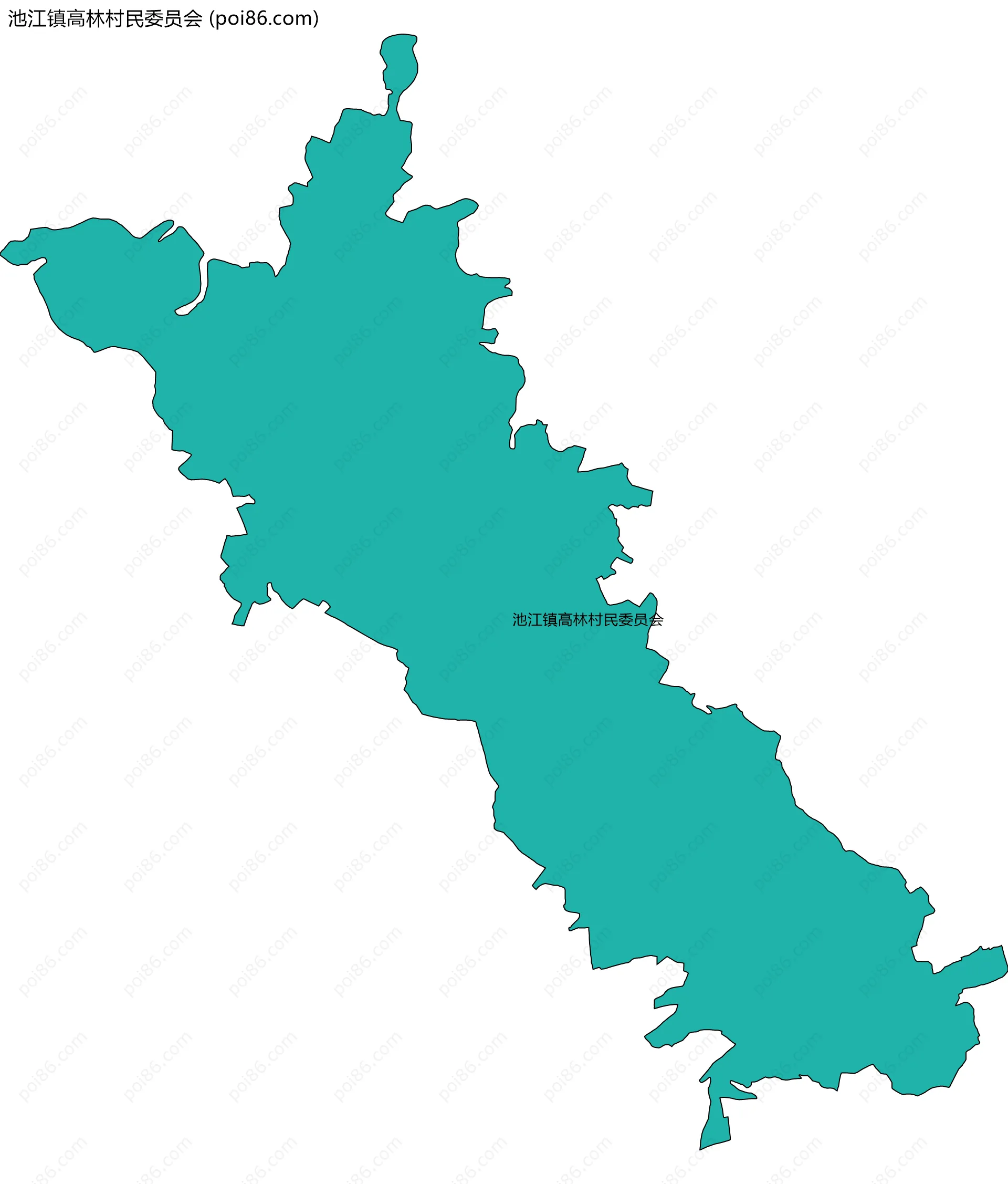 池江镇高林村民委员会边界地图