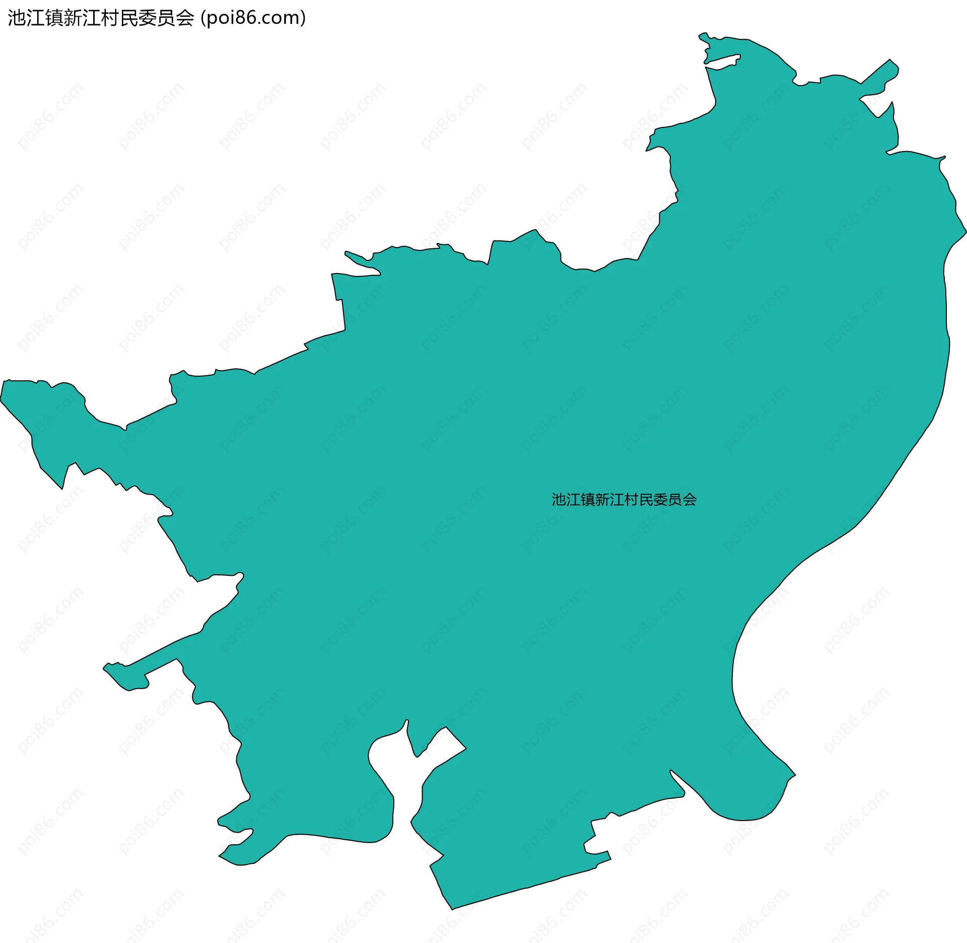 池江镇新江村民委员会边界地图