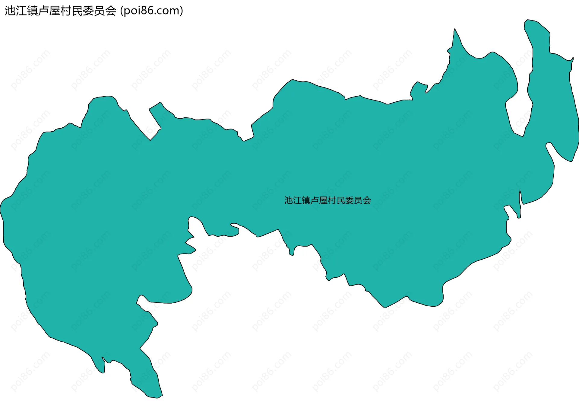池江镇卢屋村民委员会边界地图