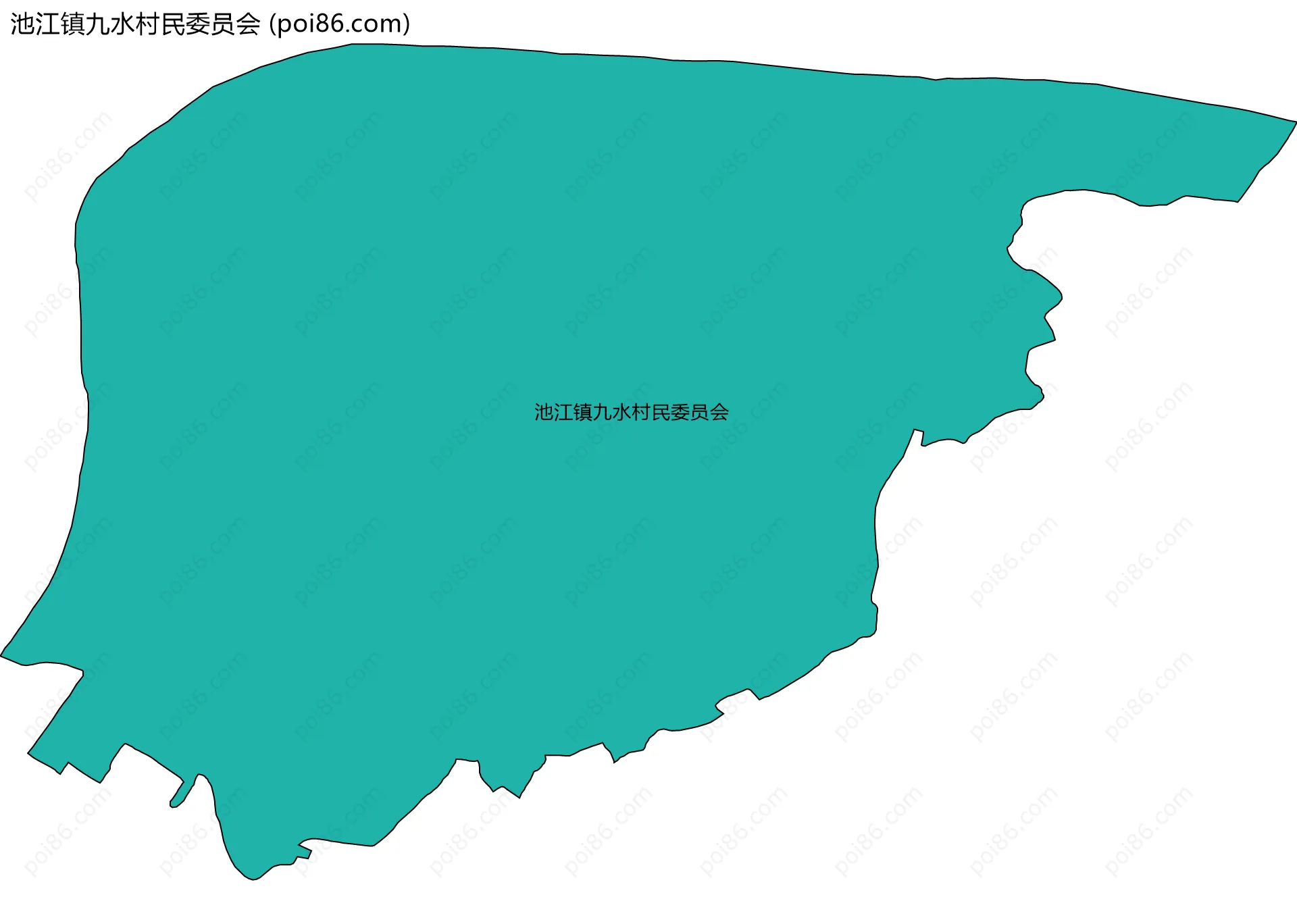 池江镇九水村民委员会边界地图
