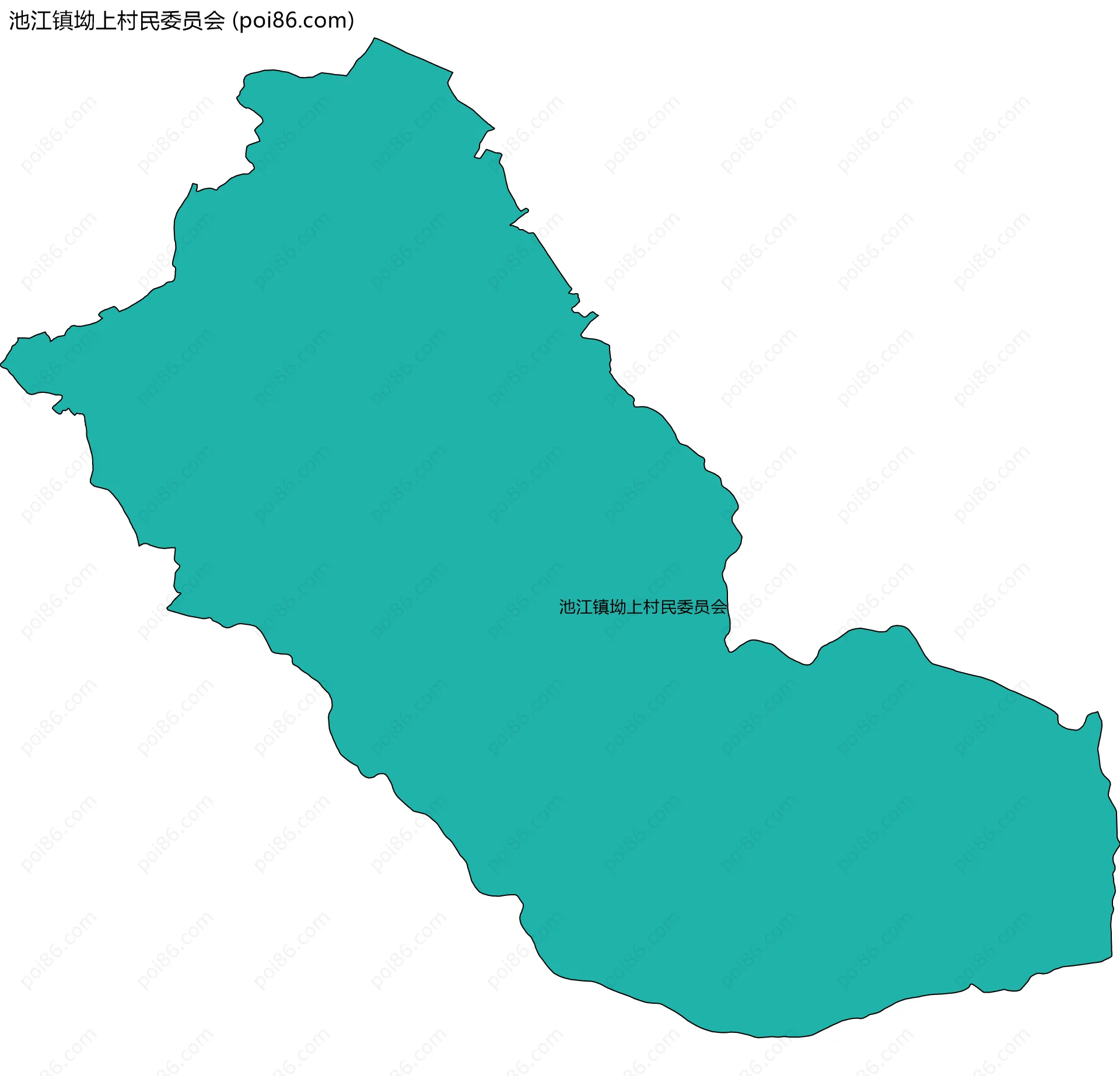 池江镇坳上村民委员会边界地图