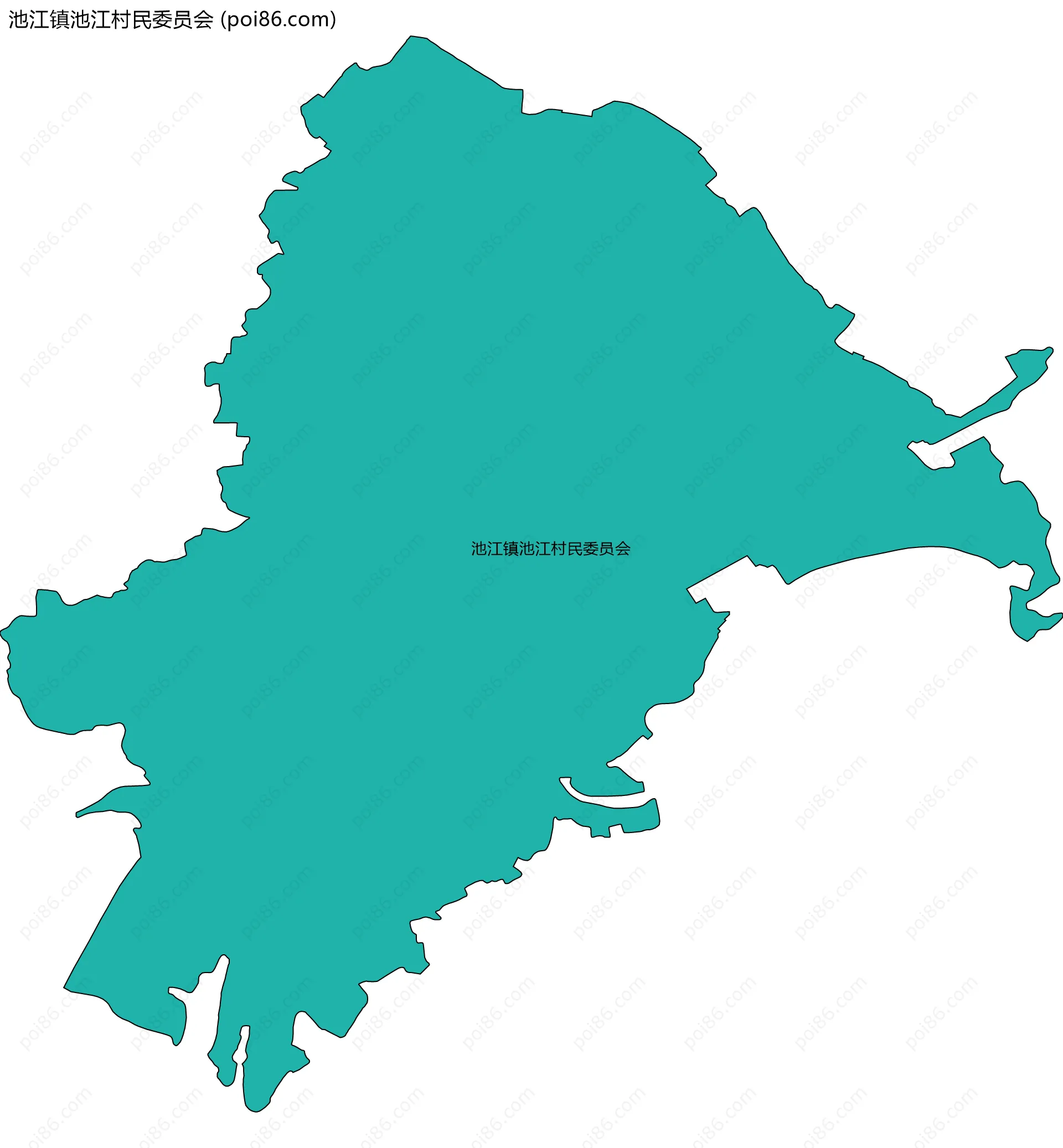 池江镇池江村民委员会边界地图