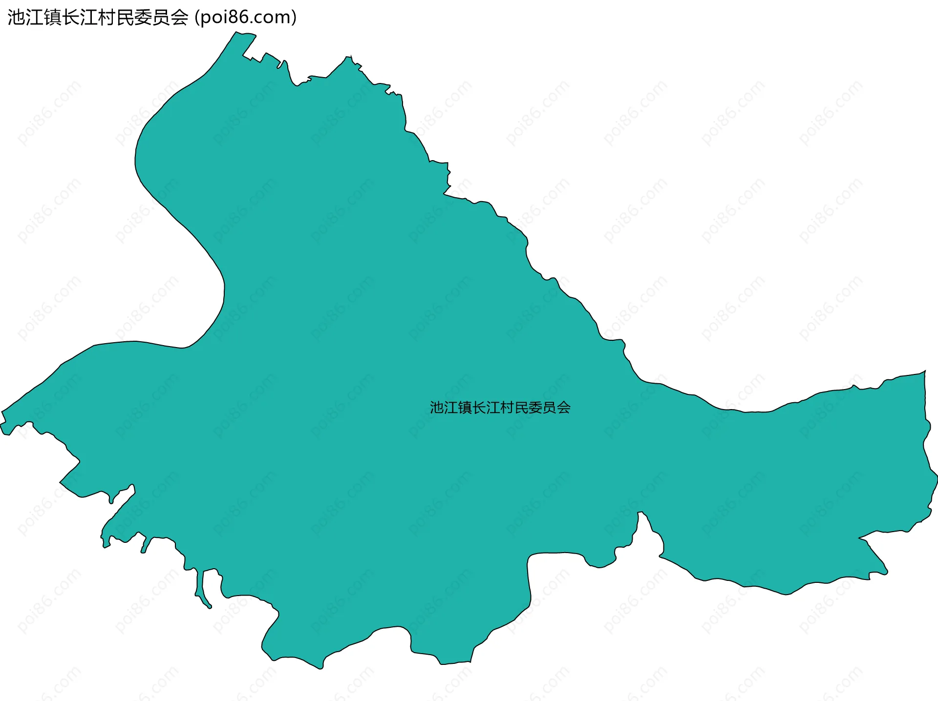 池江镇长江村民委员会边界地图