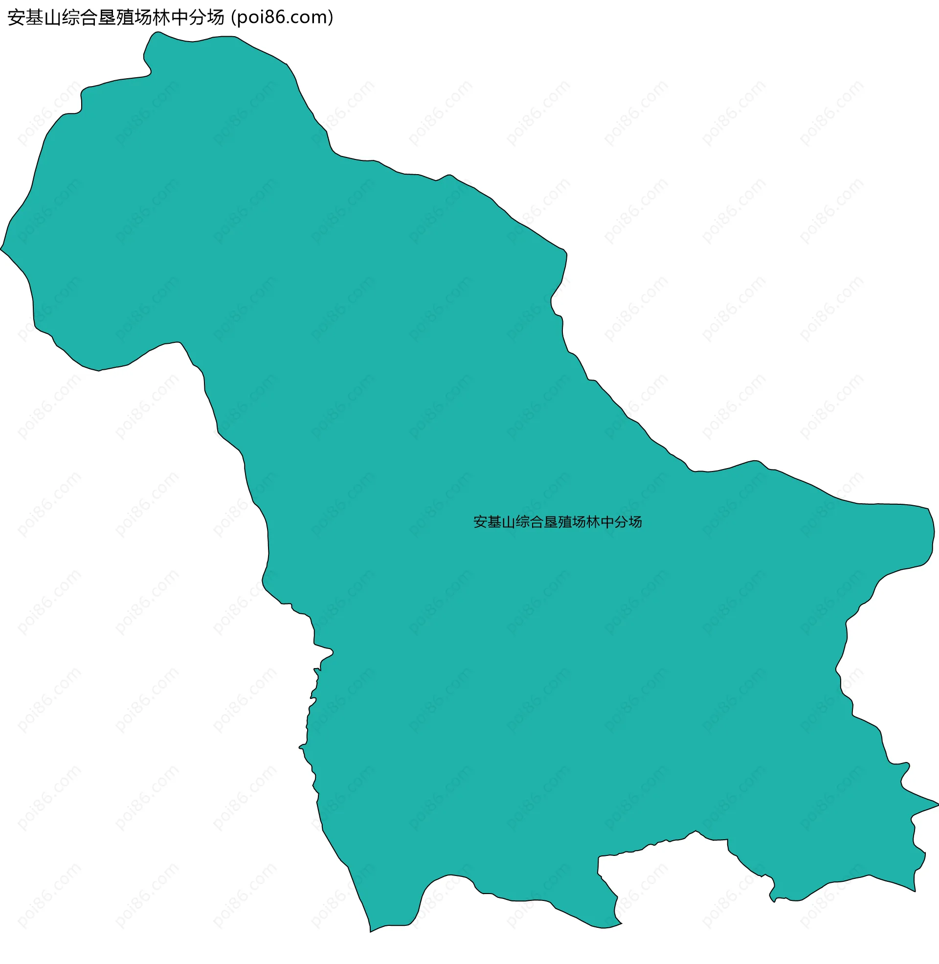 安基山综合垦殖场林中分场边界地图