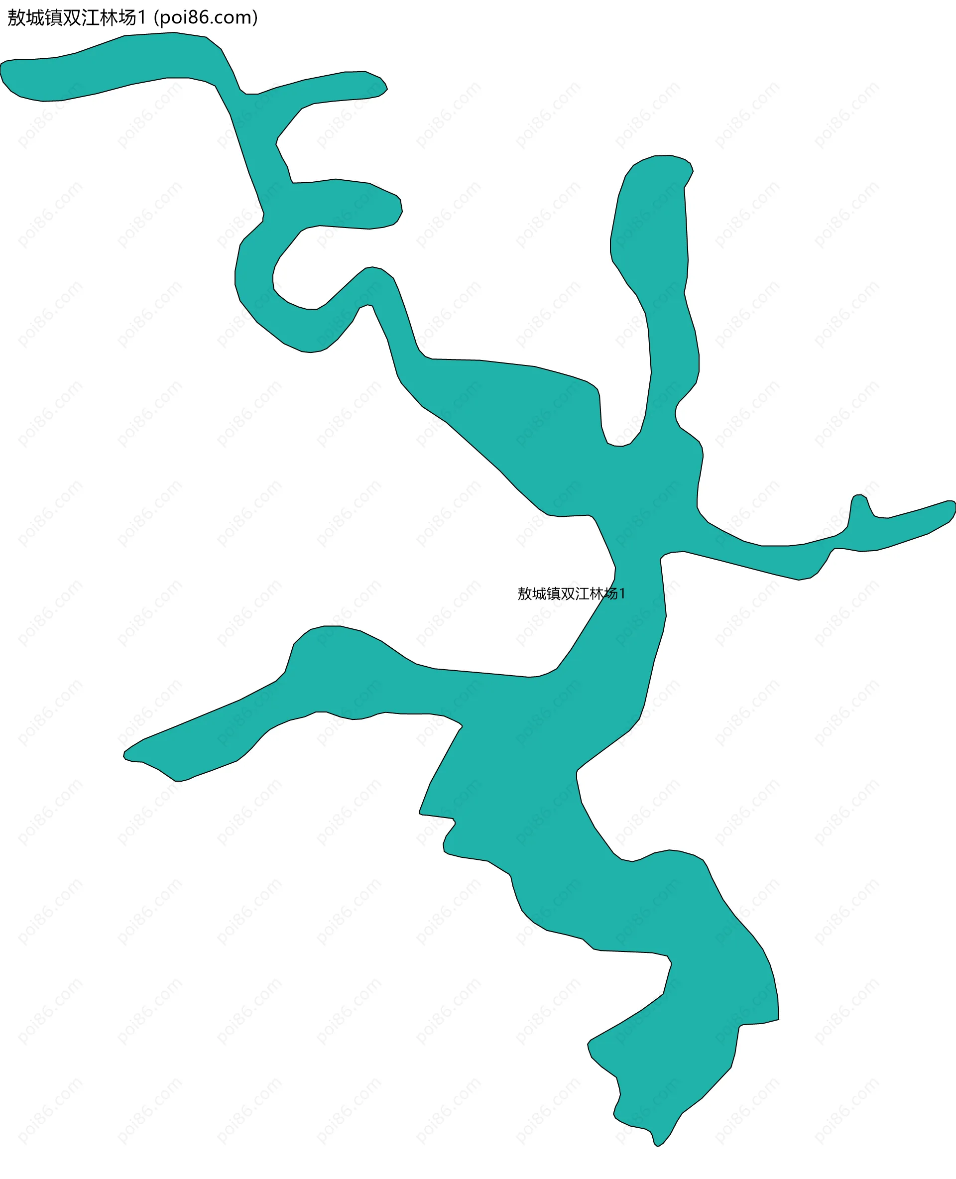 敖城镇双江林场1边界地图