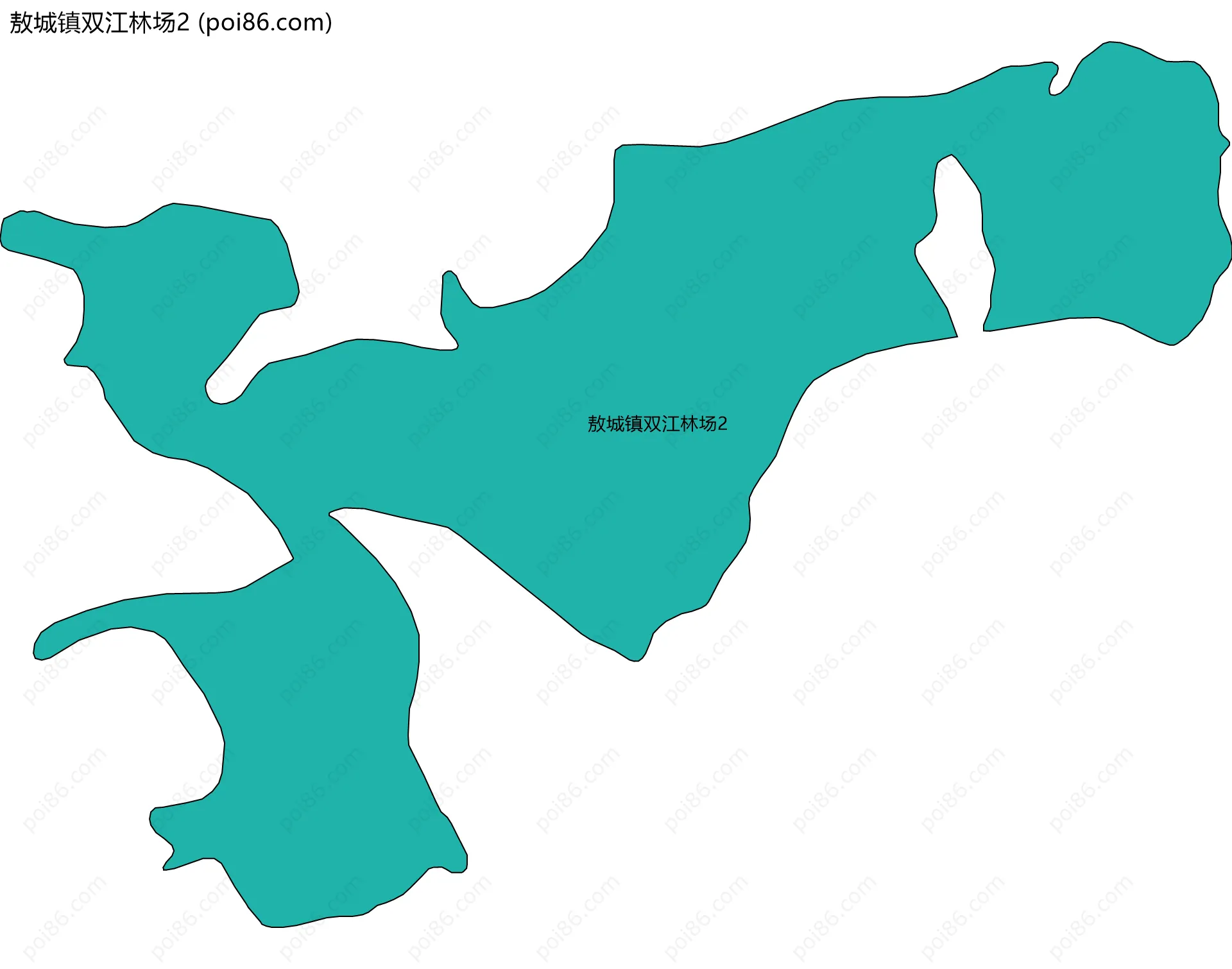 敖城镇双江林场2边界地图