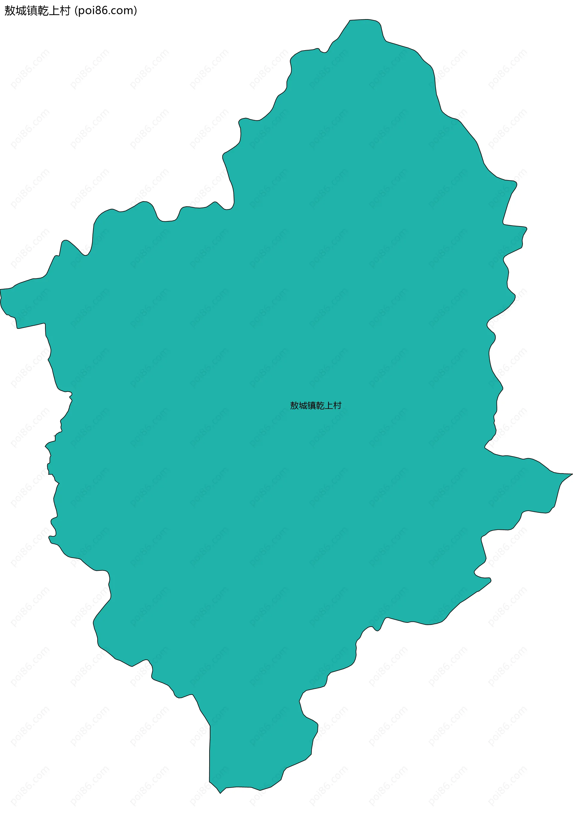 敖城镇乾上村边界地图