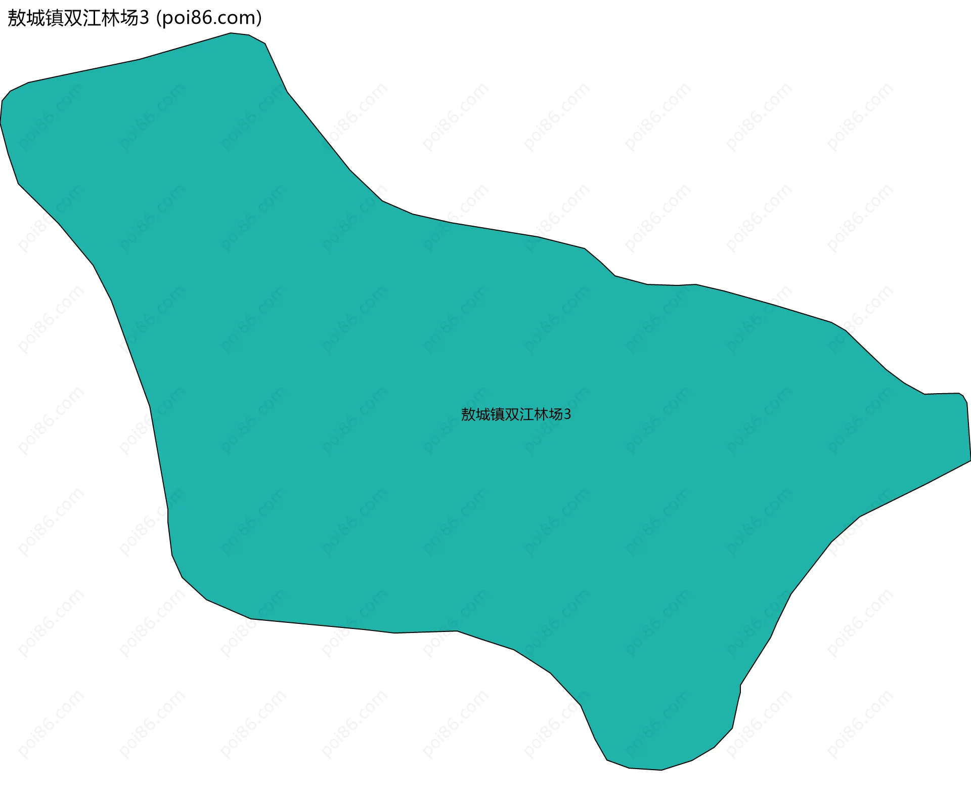 敖城镇双江林场3边界地图