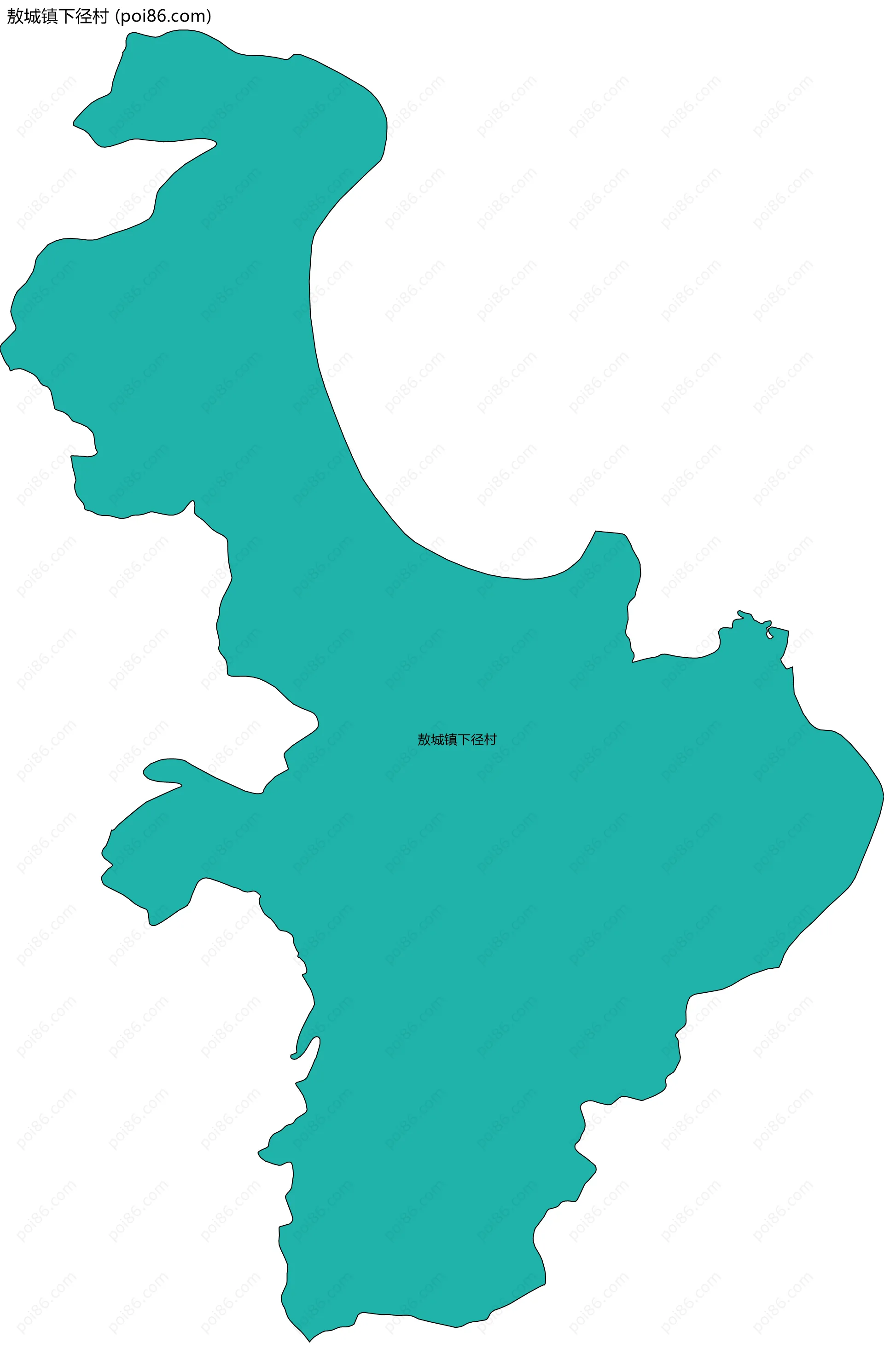 敖城镇下径村边界地图