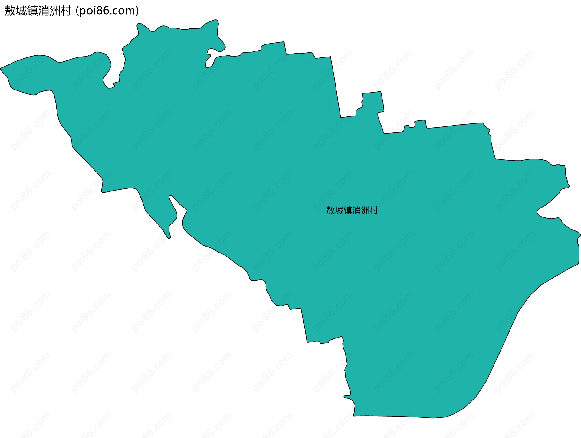 敖城镇消洲村边界地图