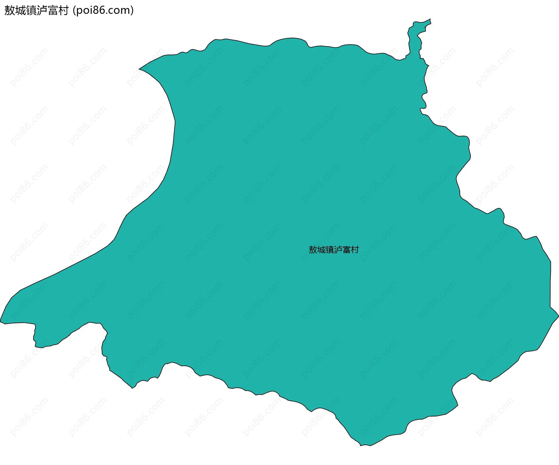 敖城镇泸富村边界地图