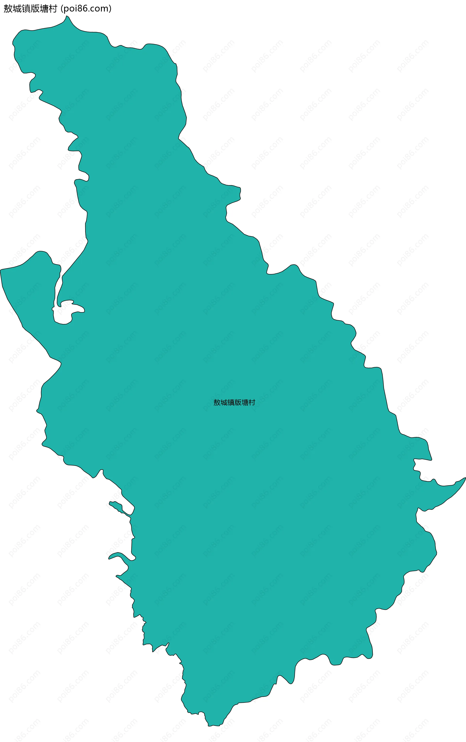 敖城镇版塘村边界地图