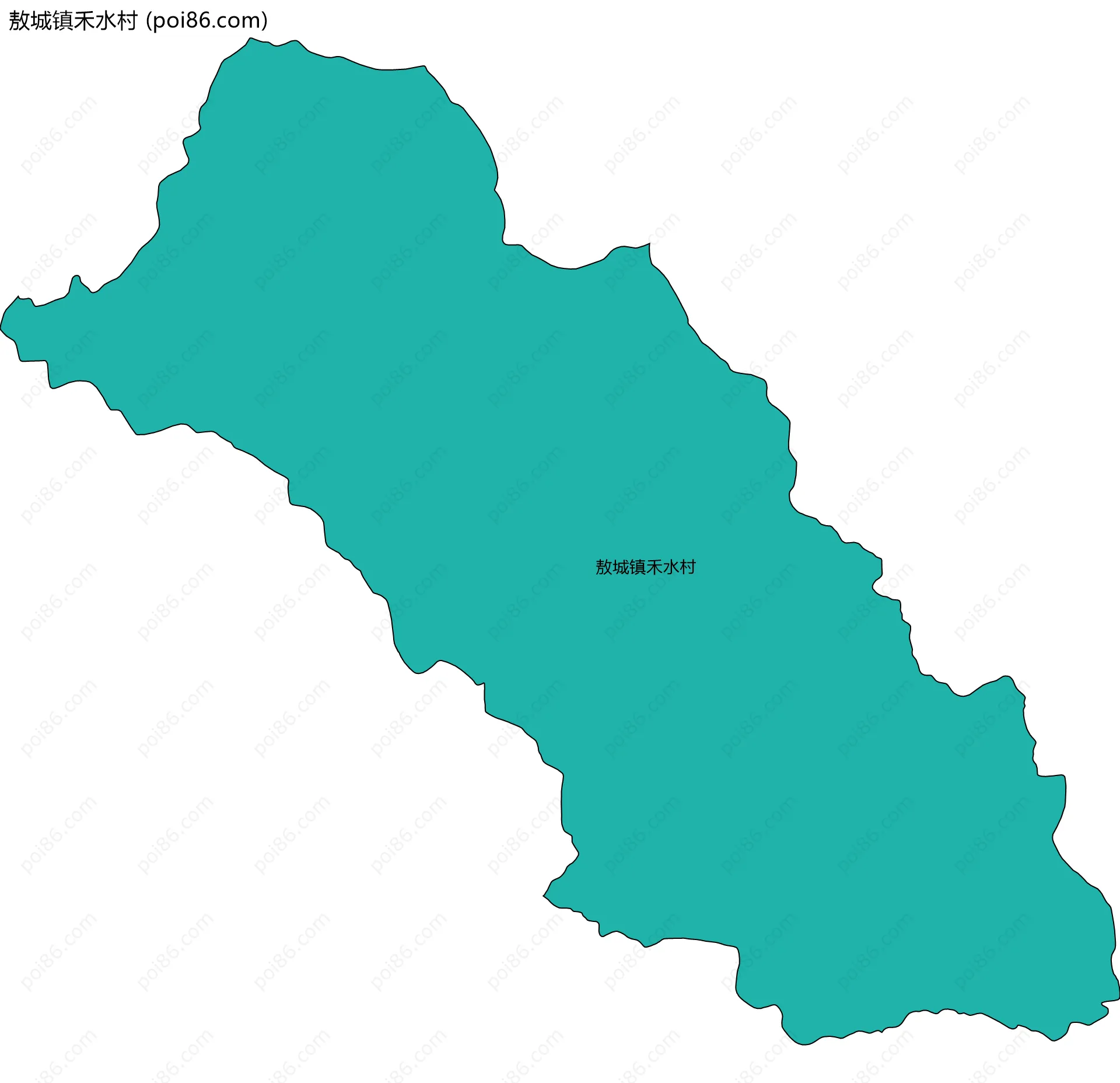 敖城镇禾水村边界地图