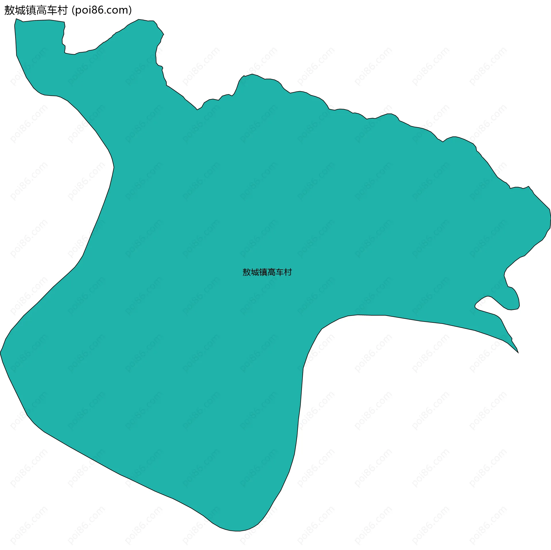 敖城镇高车村边界地图