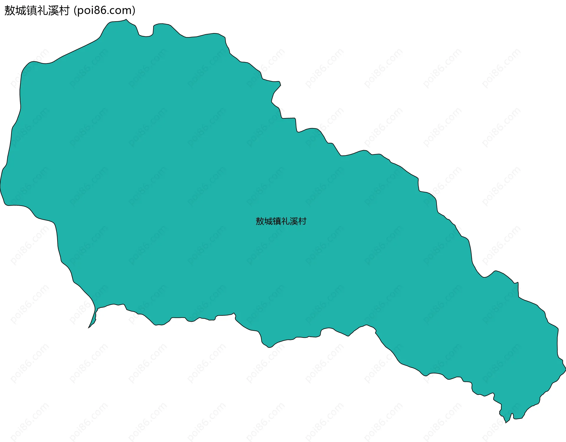 敖城镇礼溪村边界地图