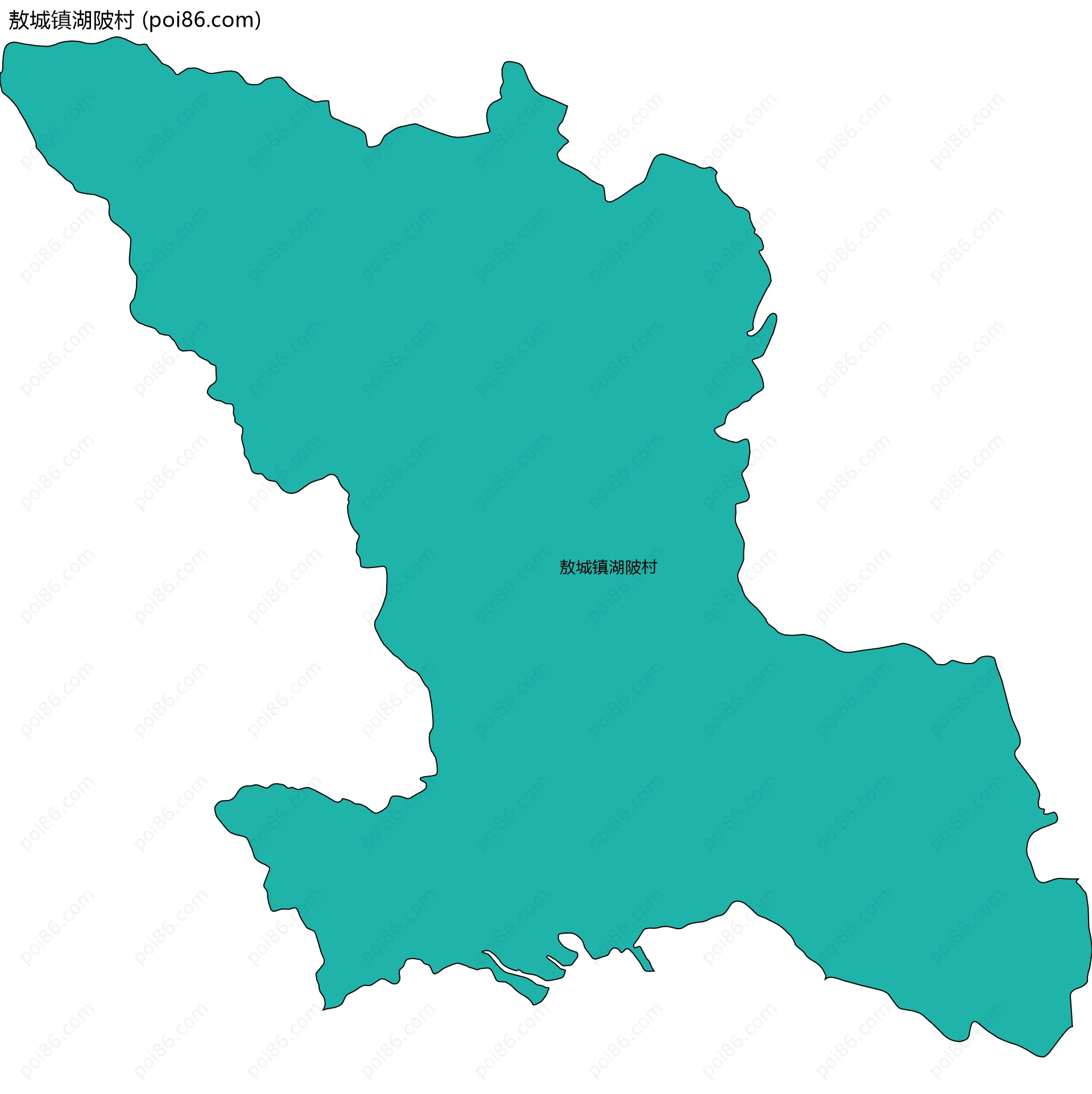 敖城镇湖陂村边界地图