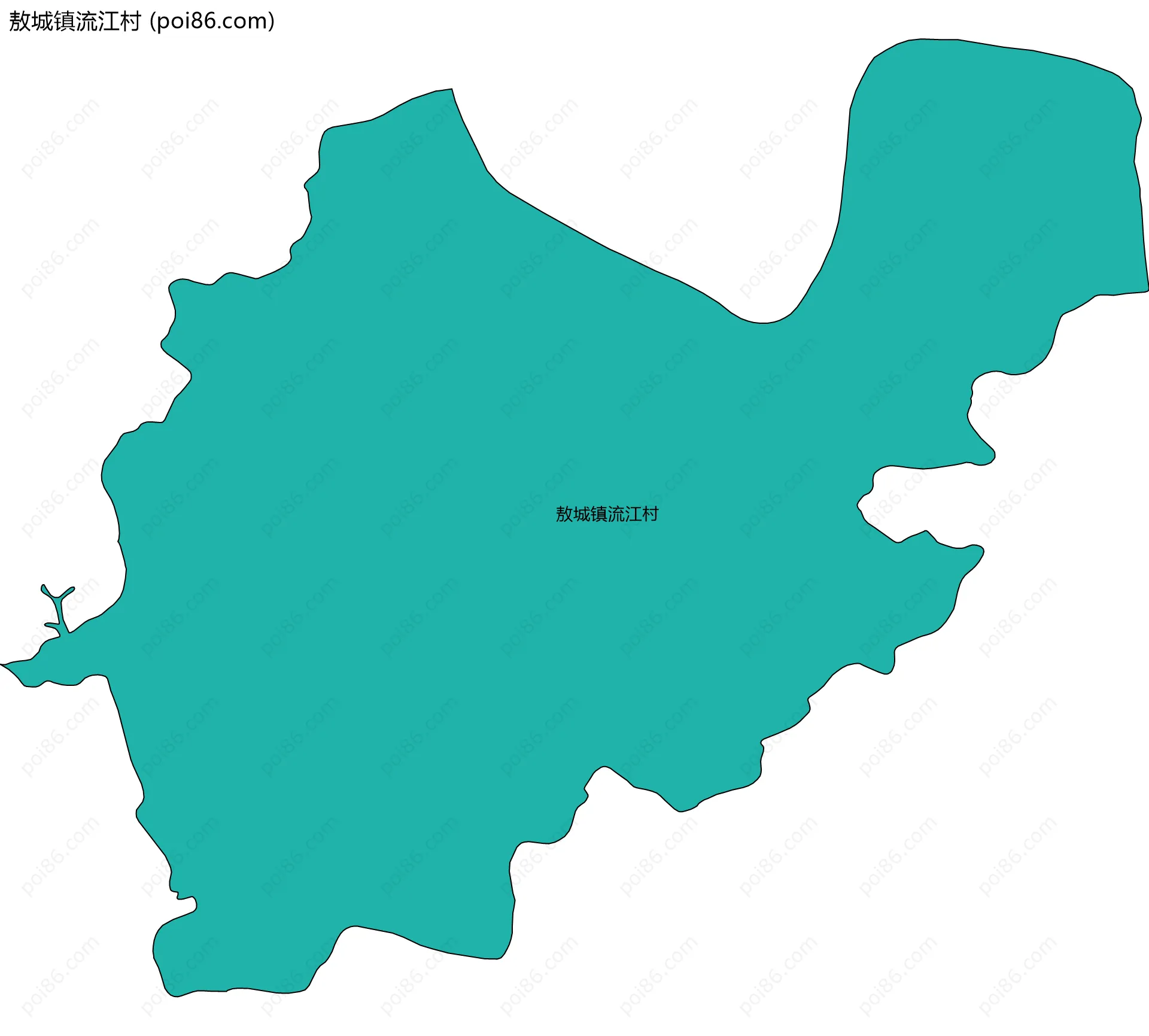 敖城镇流江村边界地图