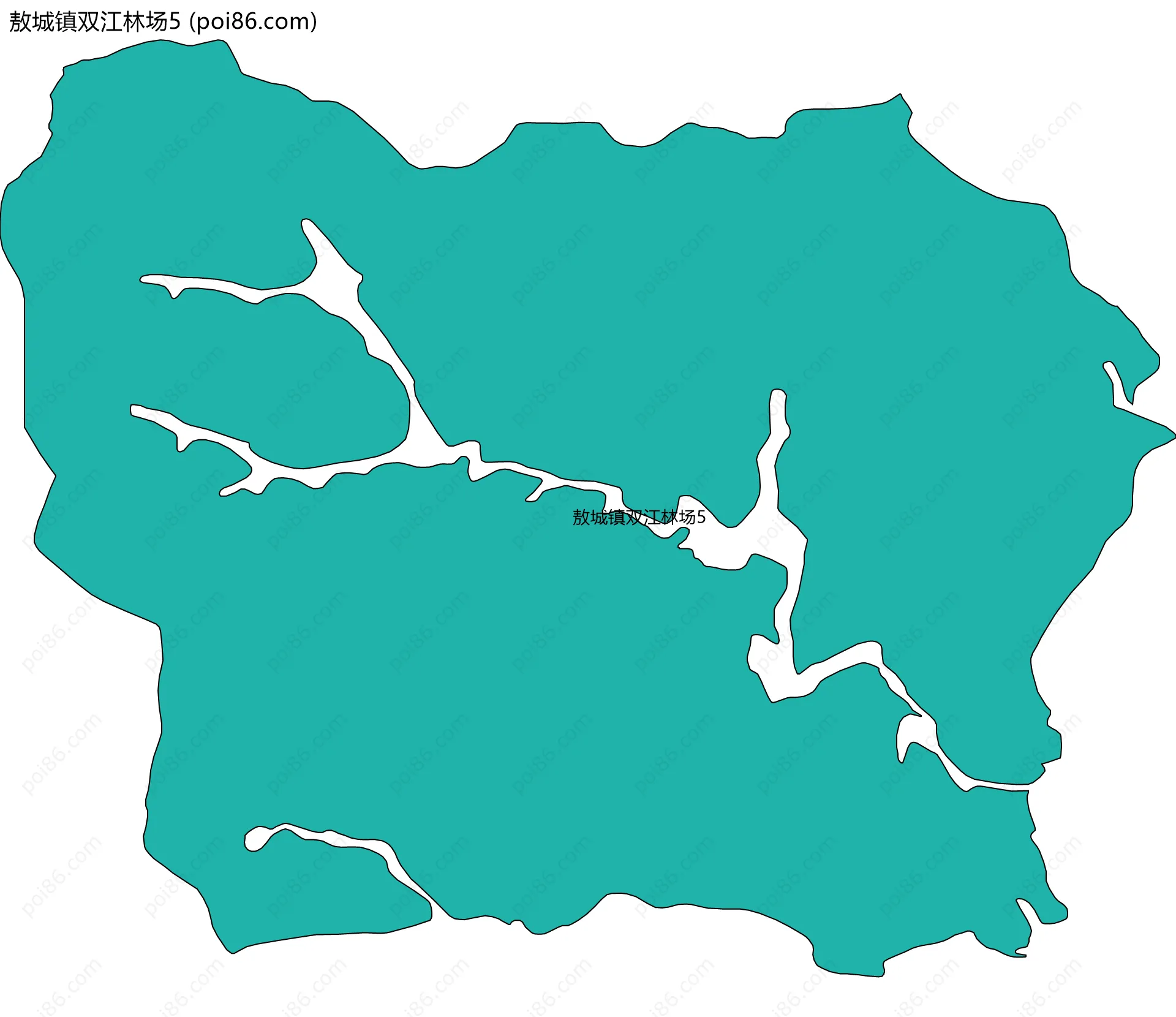敖城镇双江林场5边界地图