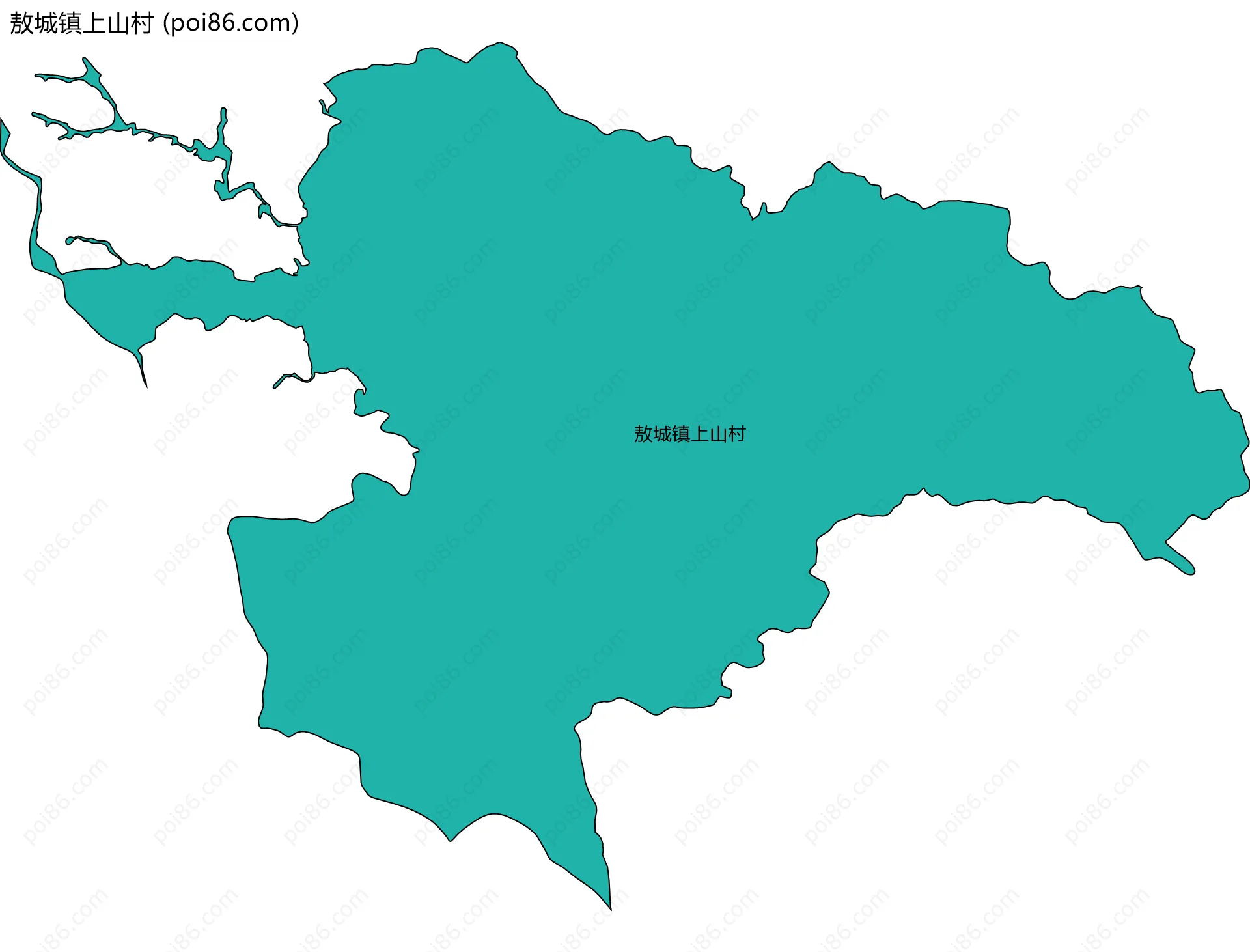敖城镇上山村边界地图