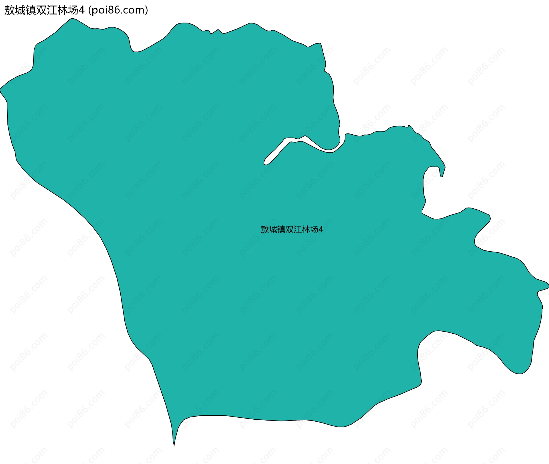 敖城镇双江林场4边界地图