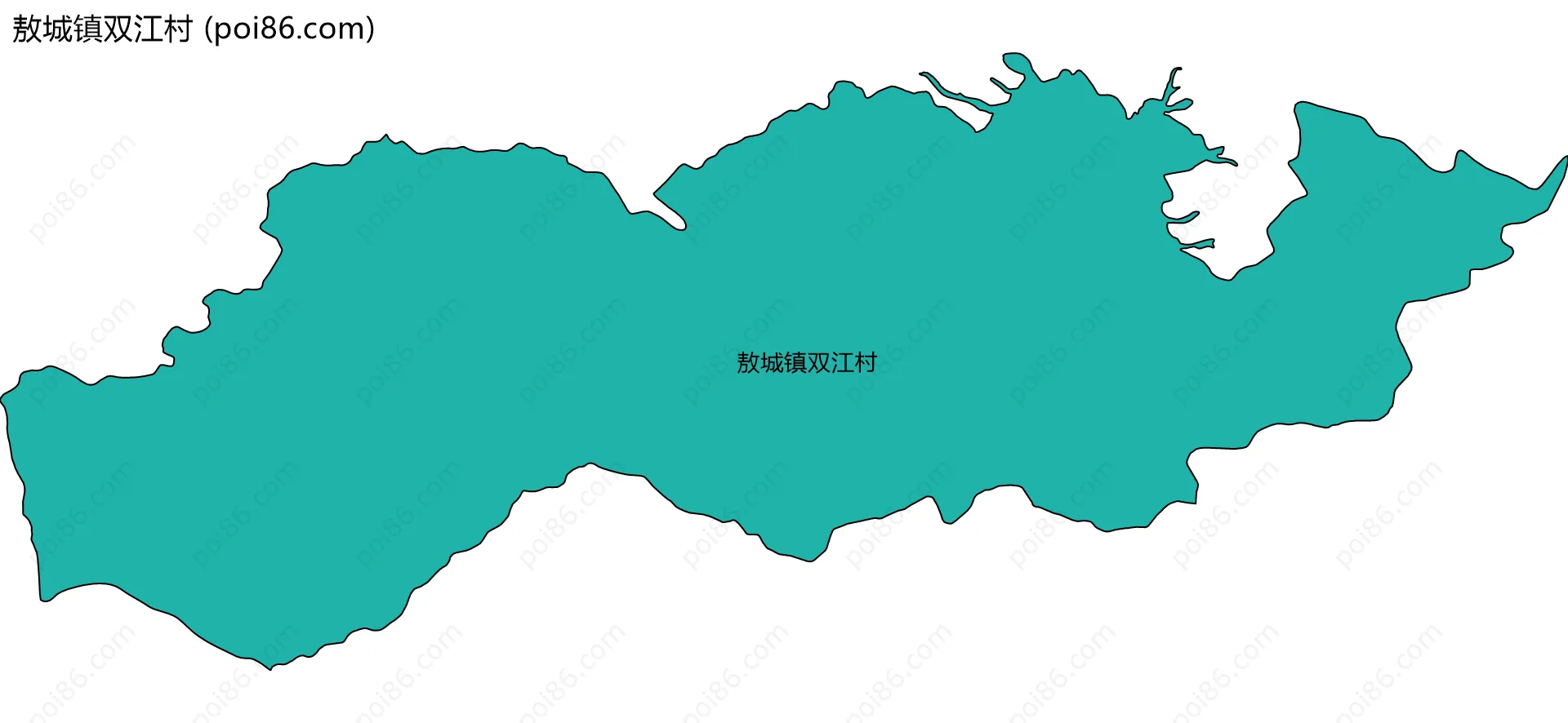 敖城镇双江村边界地图