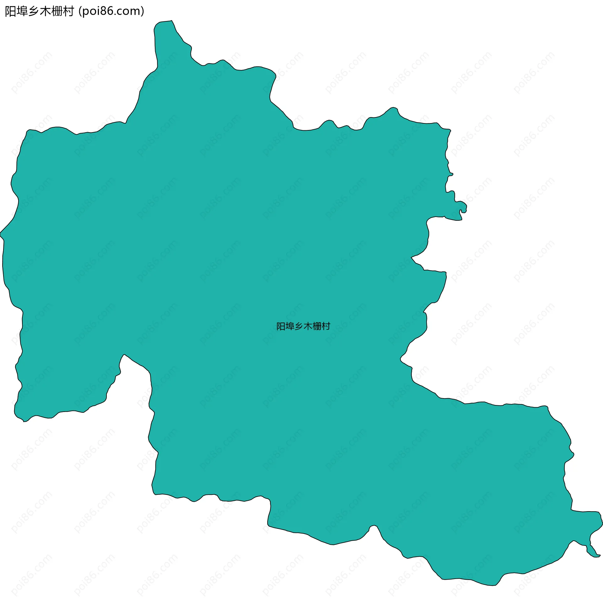 阳埠乡木栅村边界地图