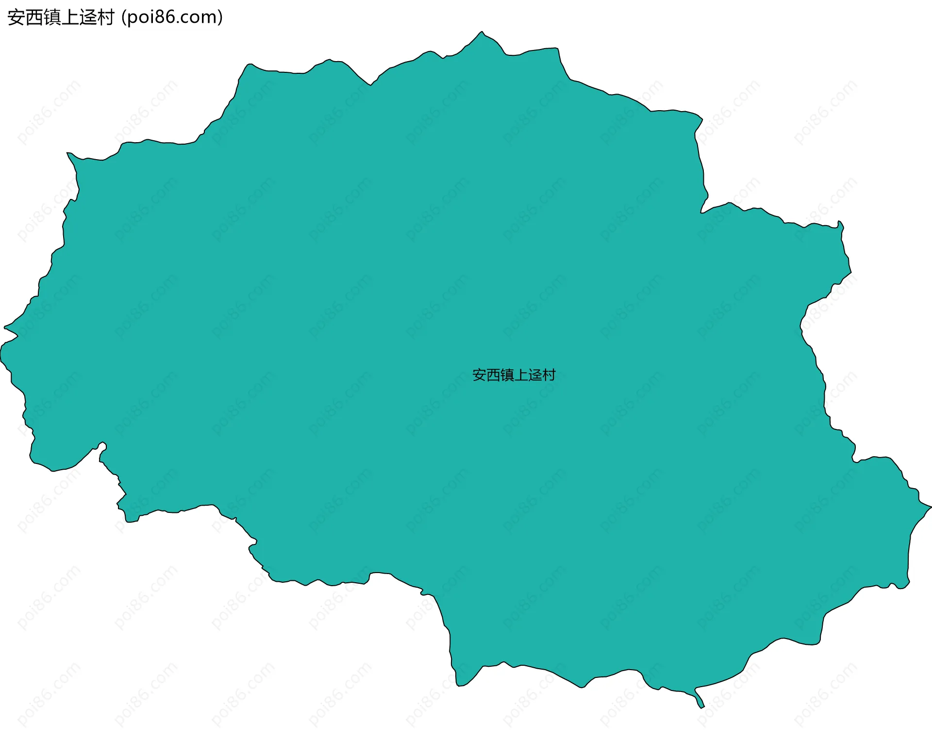 安西镇上迳村边界地图