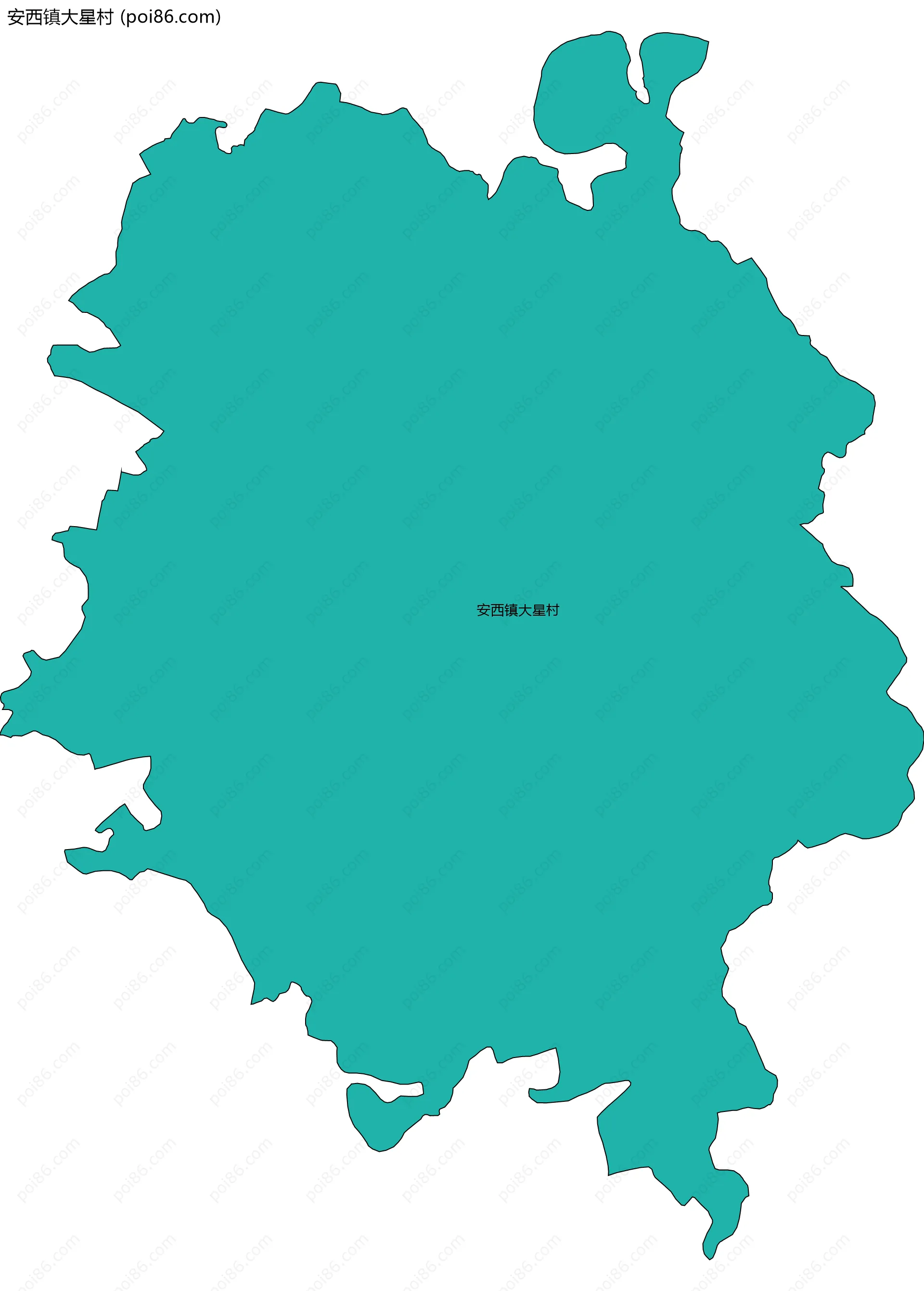 安西镇大星村边界地图