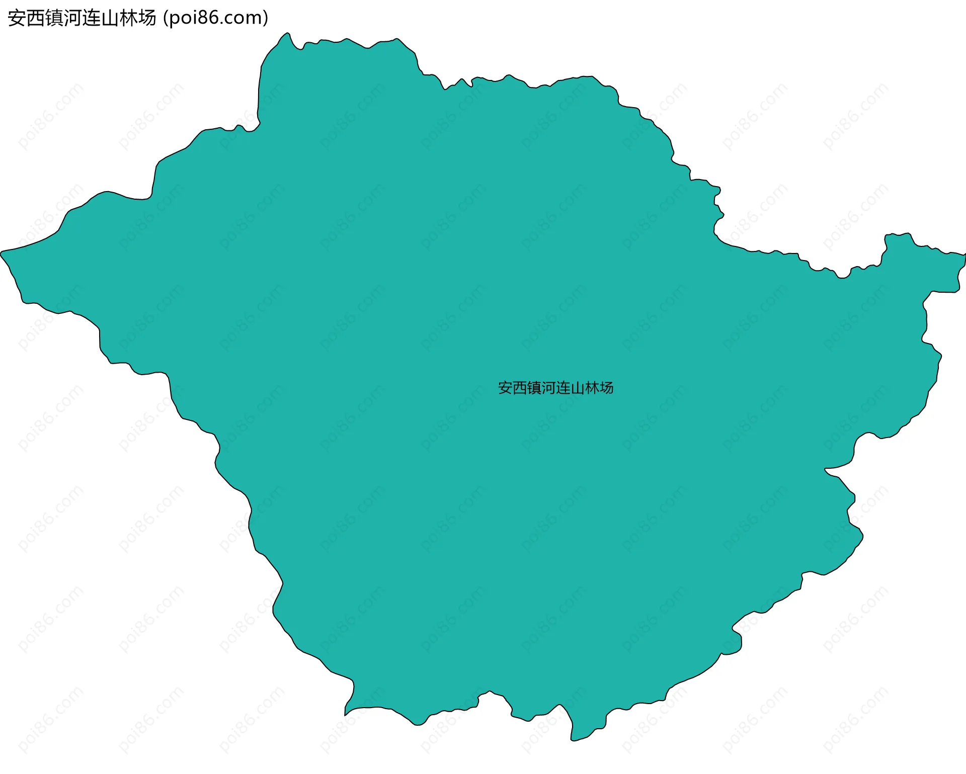 安西镇河连山林场边界地图