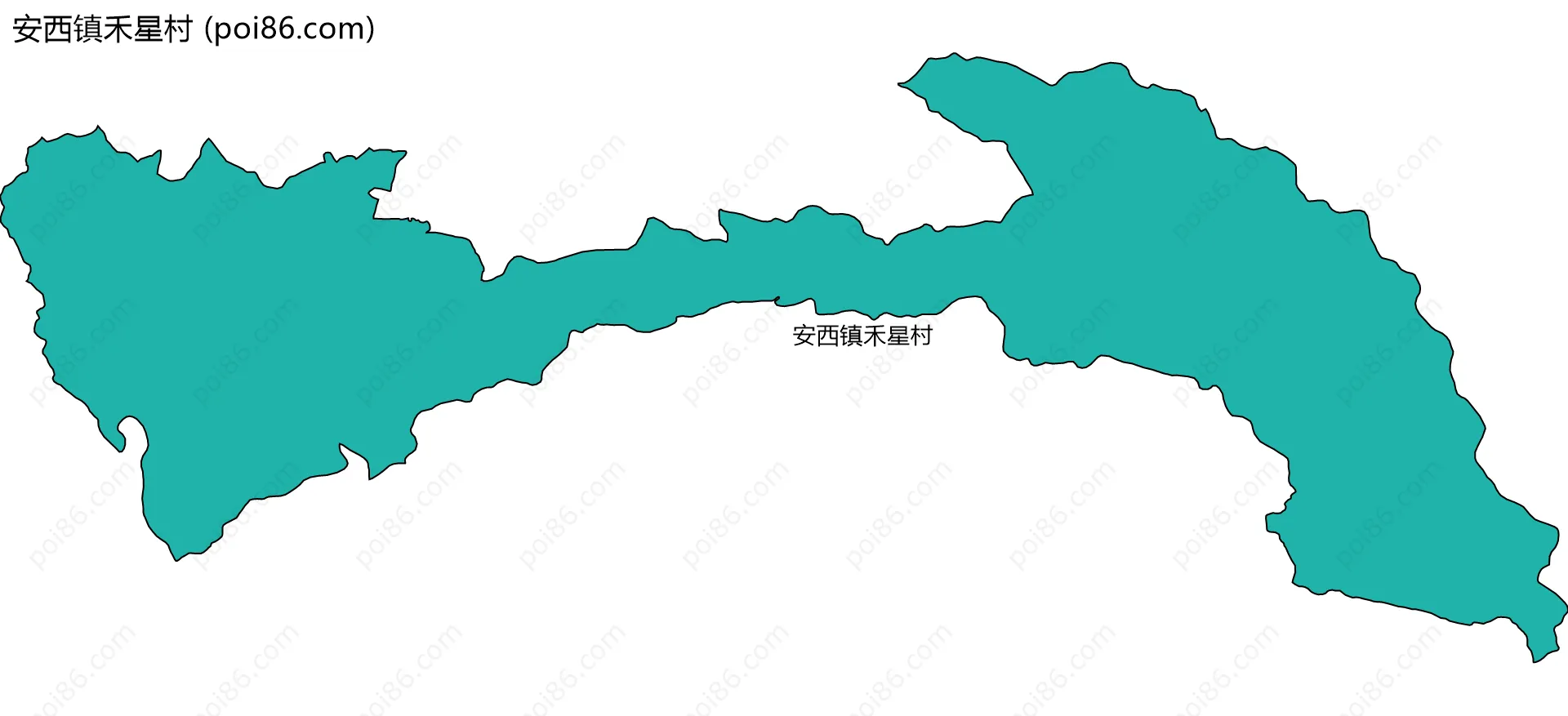 安西镇禾星村边界地图