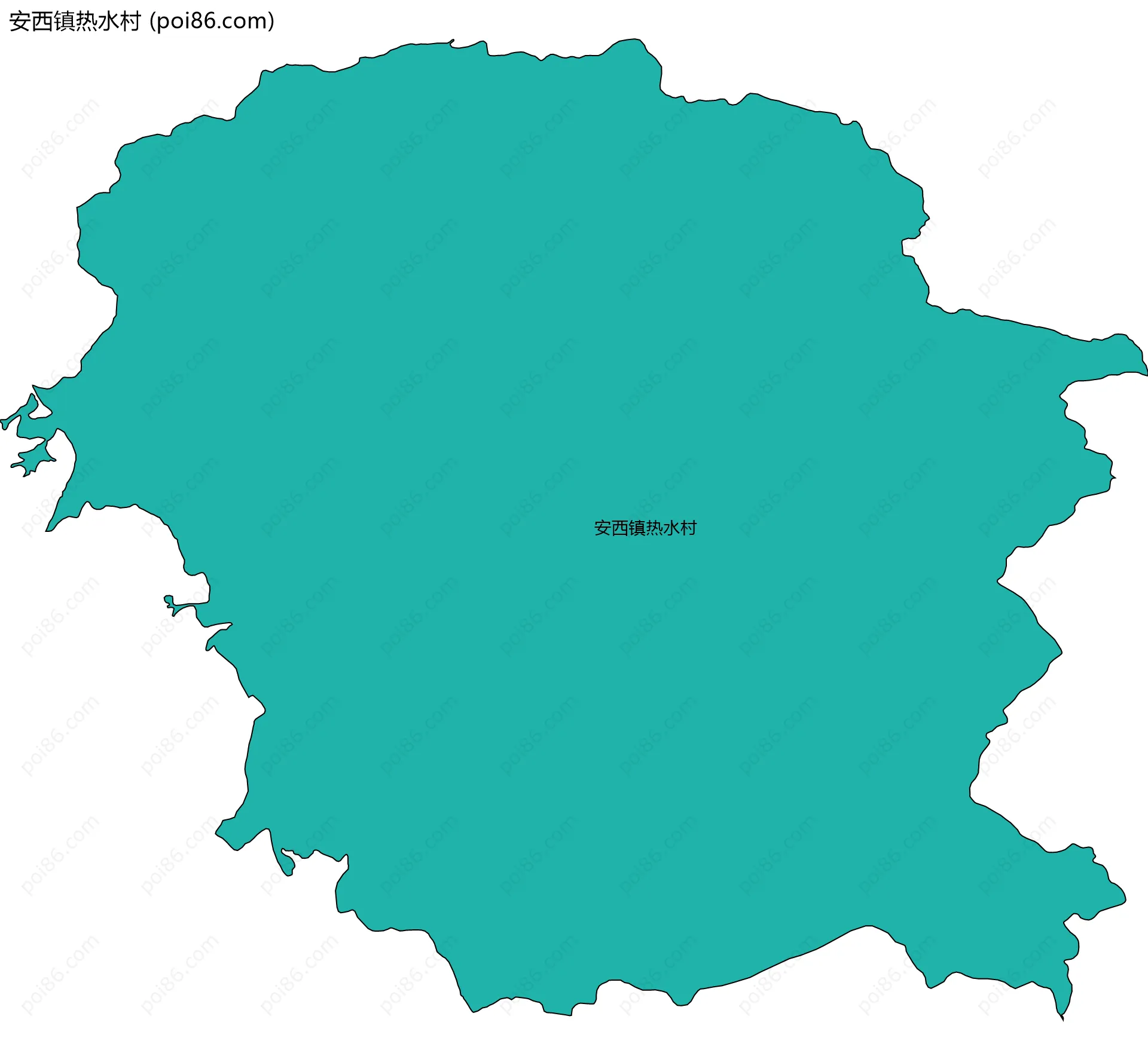 安西镇热水村边界地图