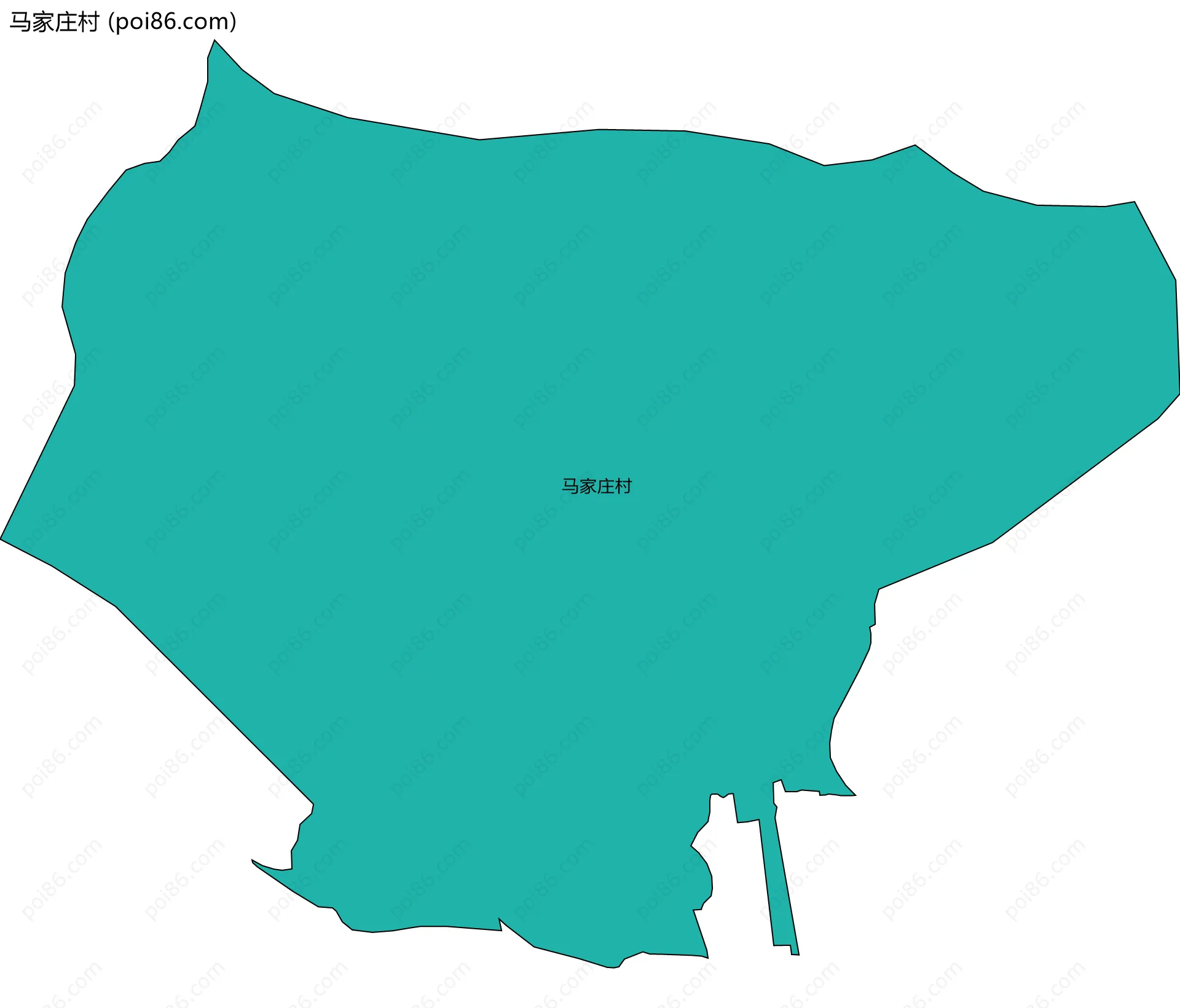 马家庄村边界地图
