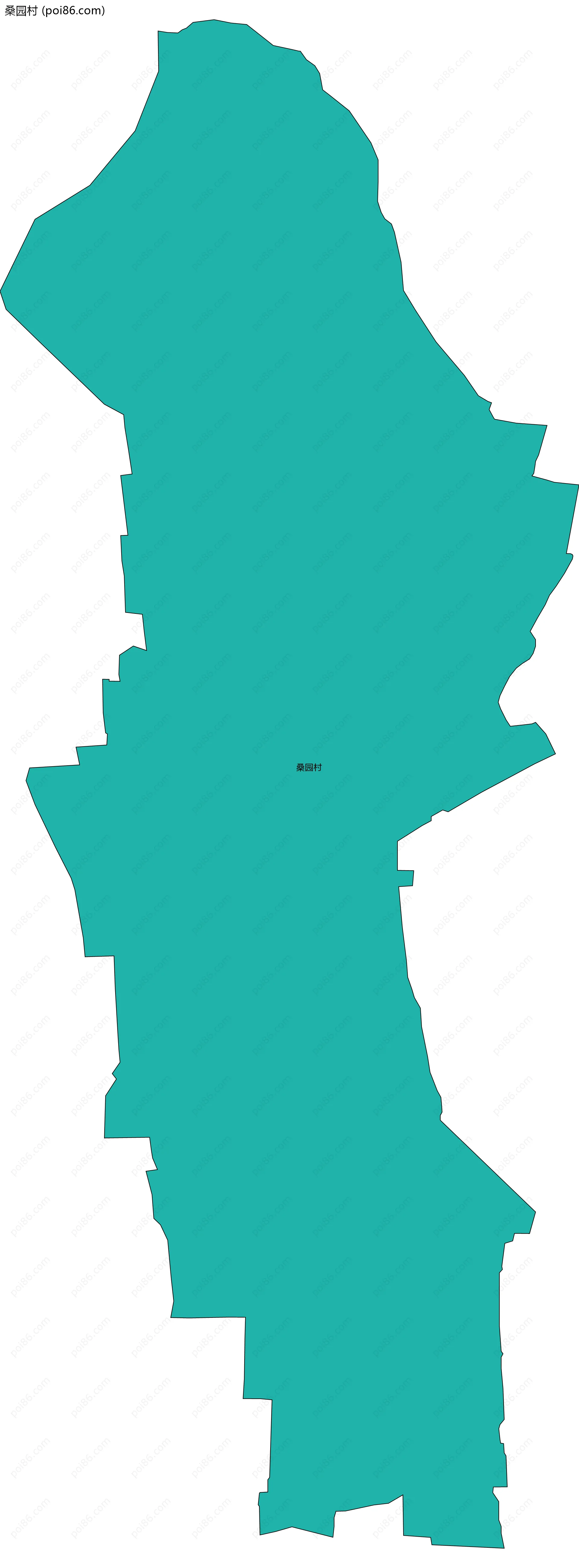 桑园村边界地图