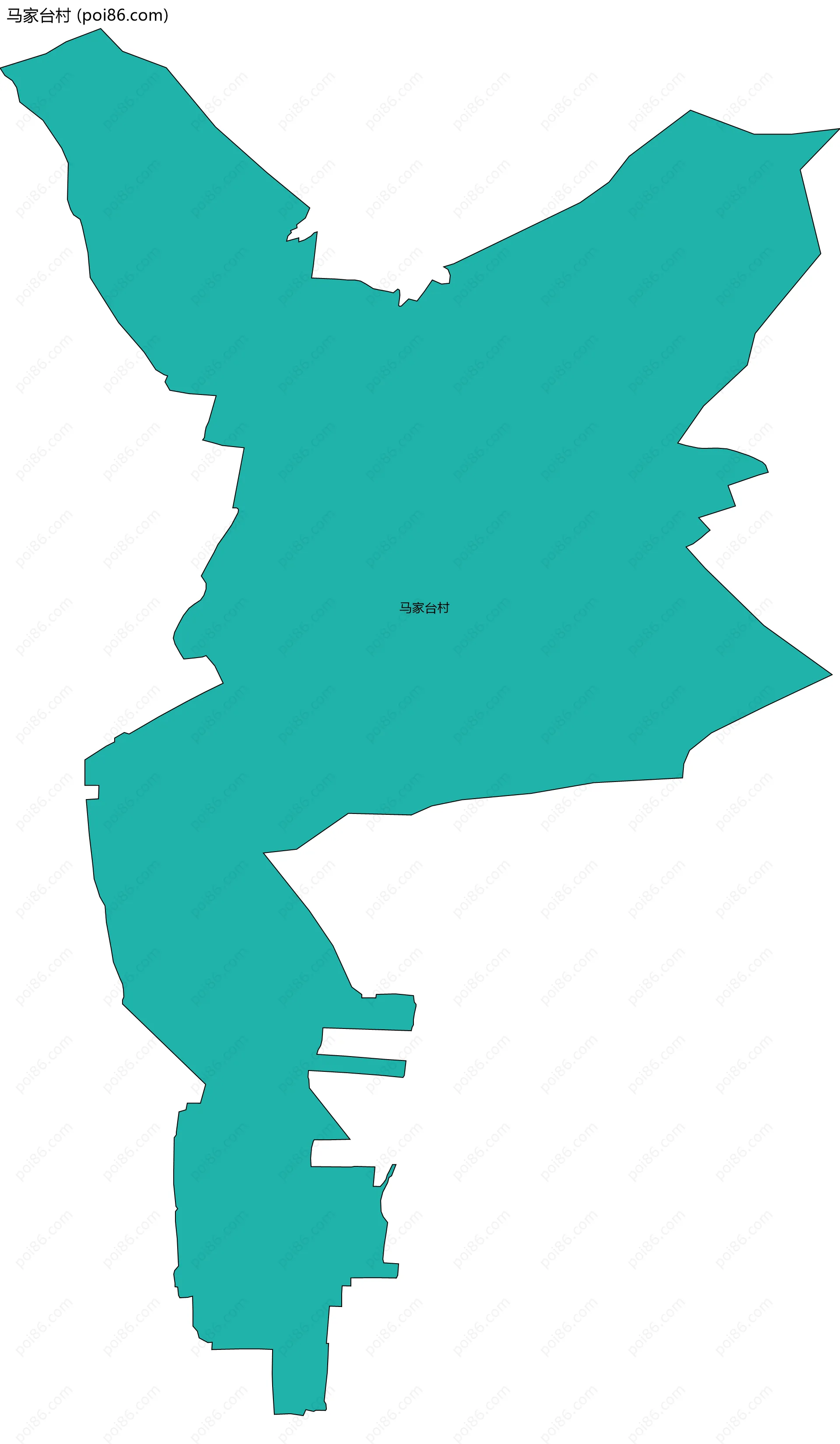 马家台村边界地图