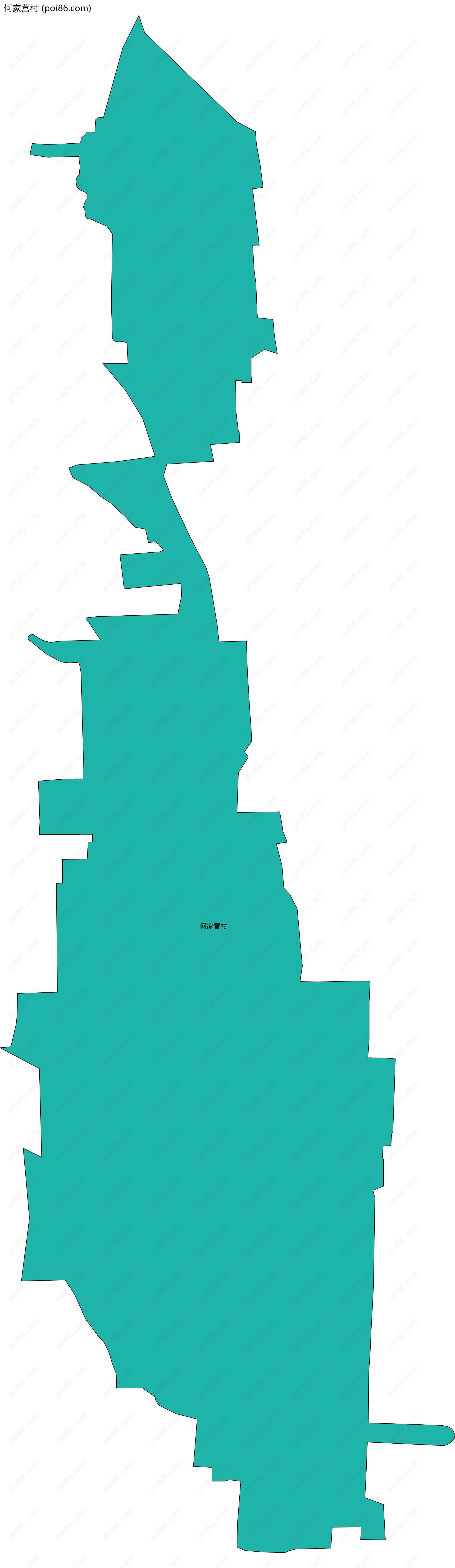 何家营村边界地图