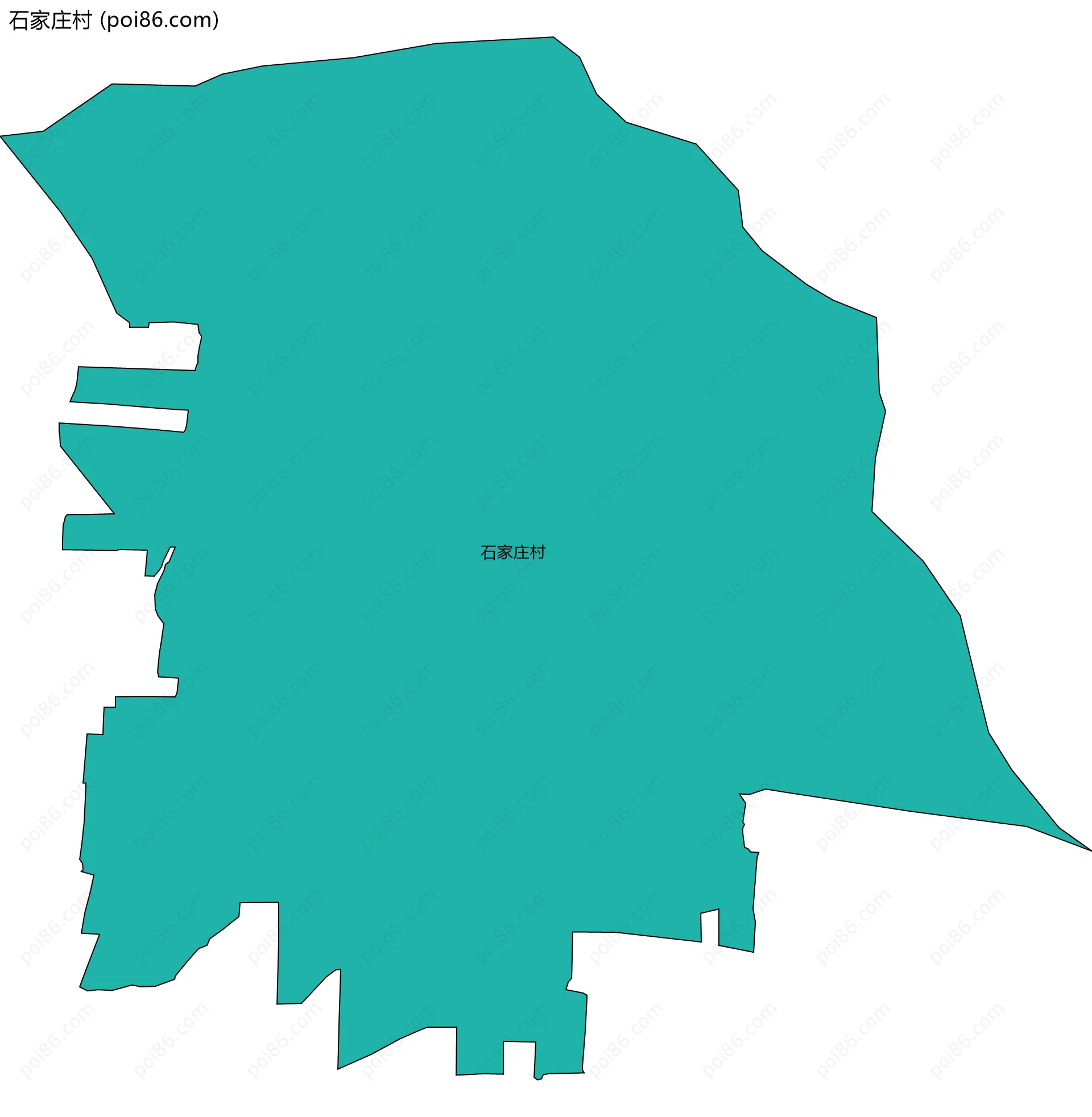 石家庄村边界地图