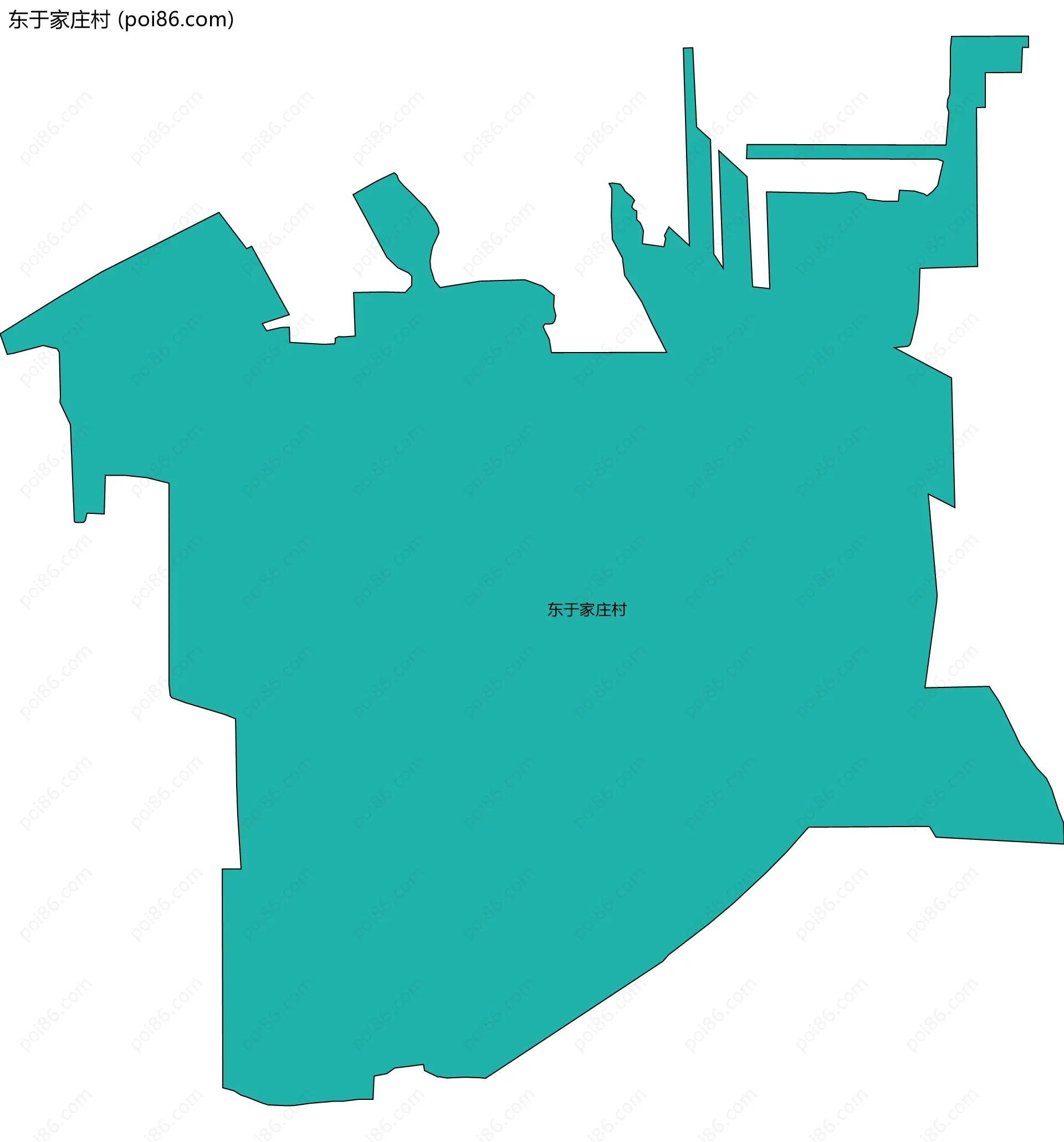 东于家庄村边界地图