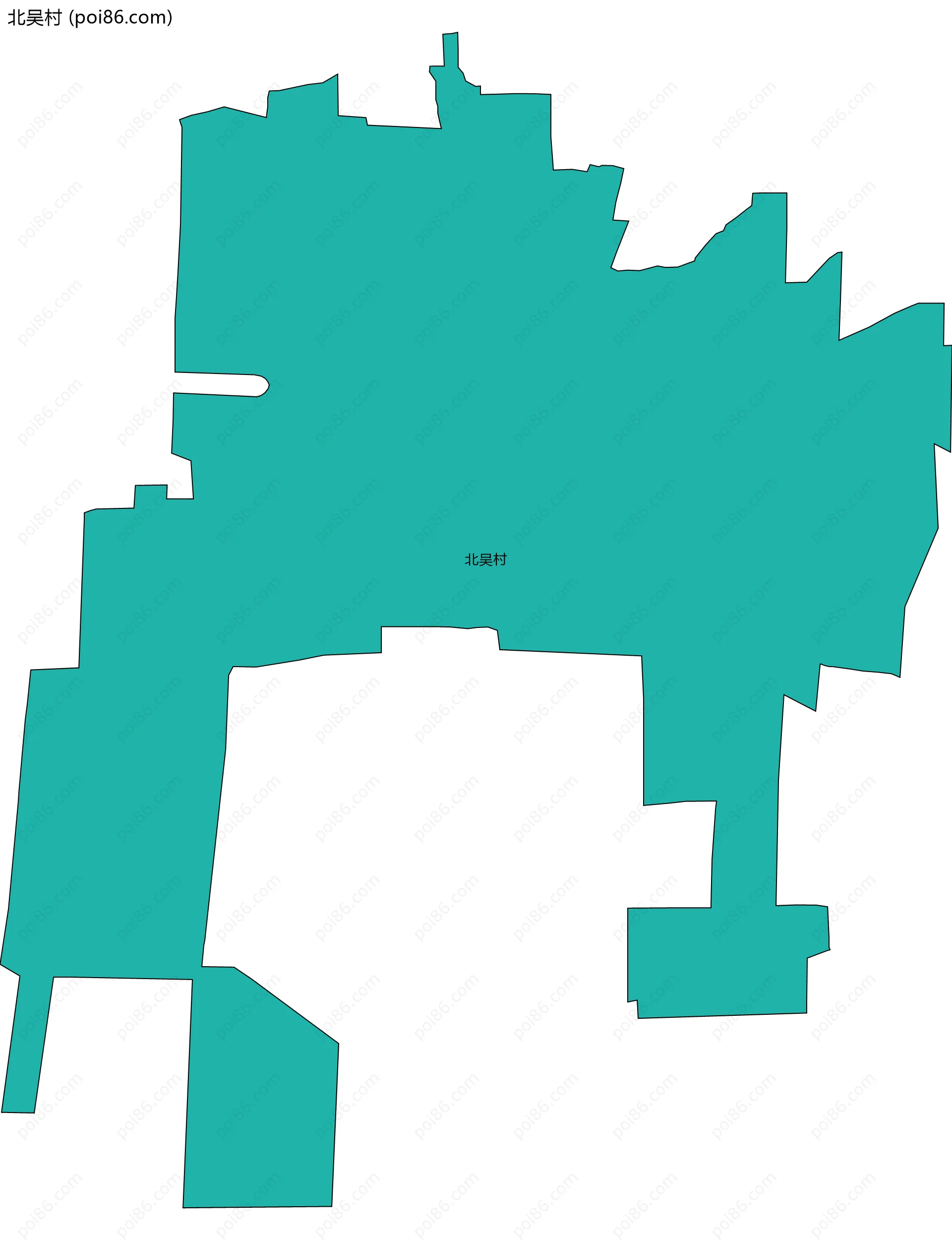 北吴村边界地图