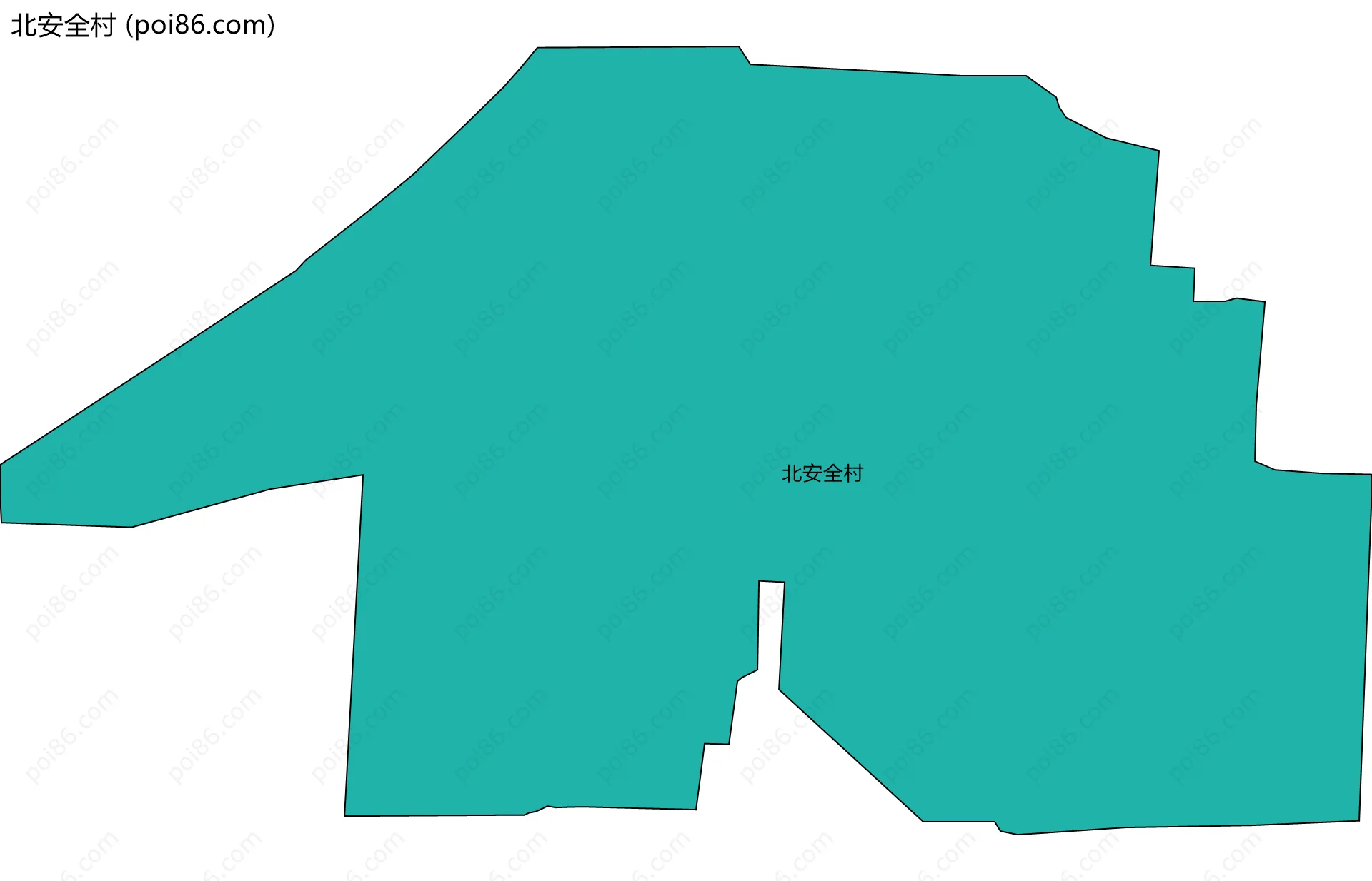 北安全村边界地图