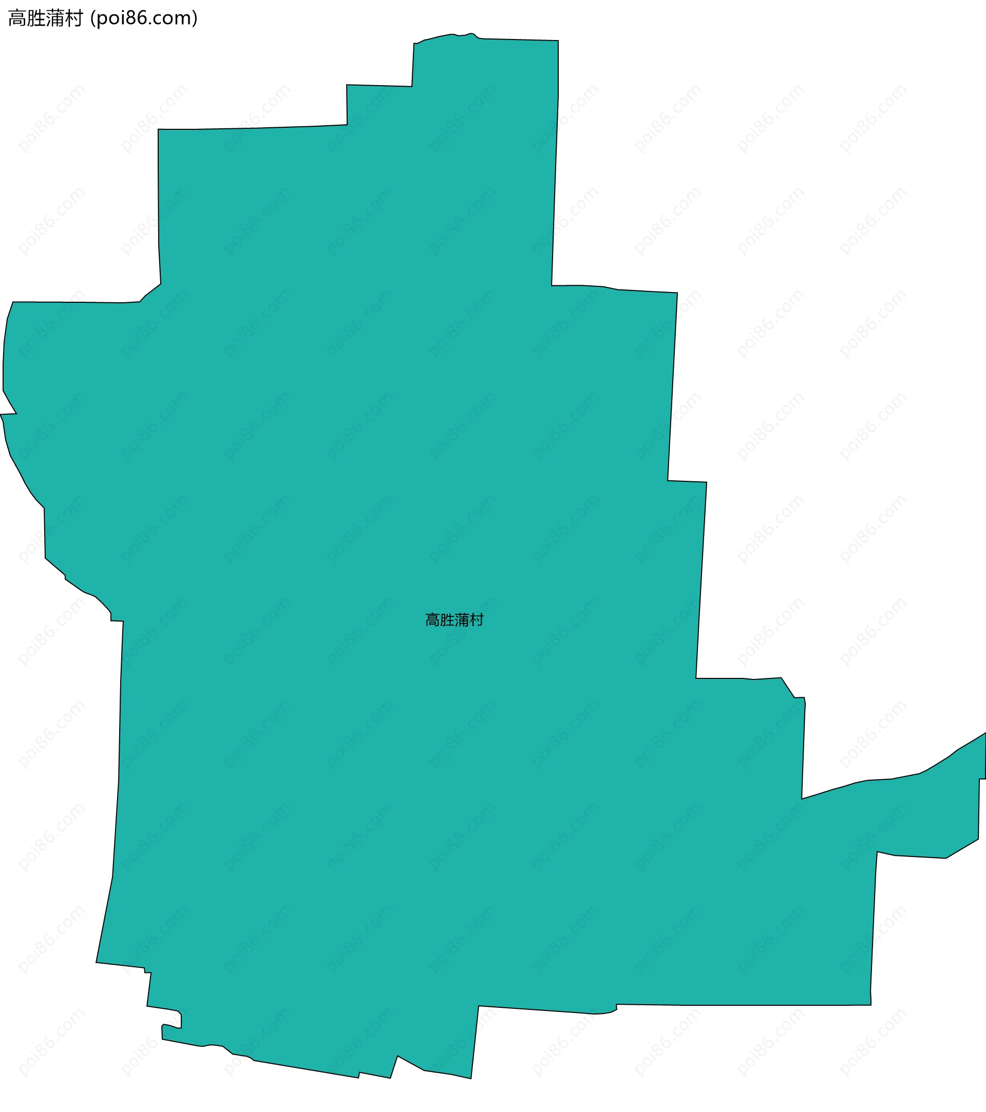 高胜蒲村边界地图