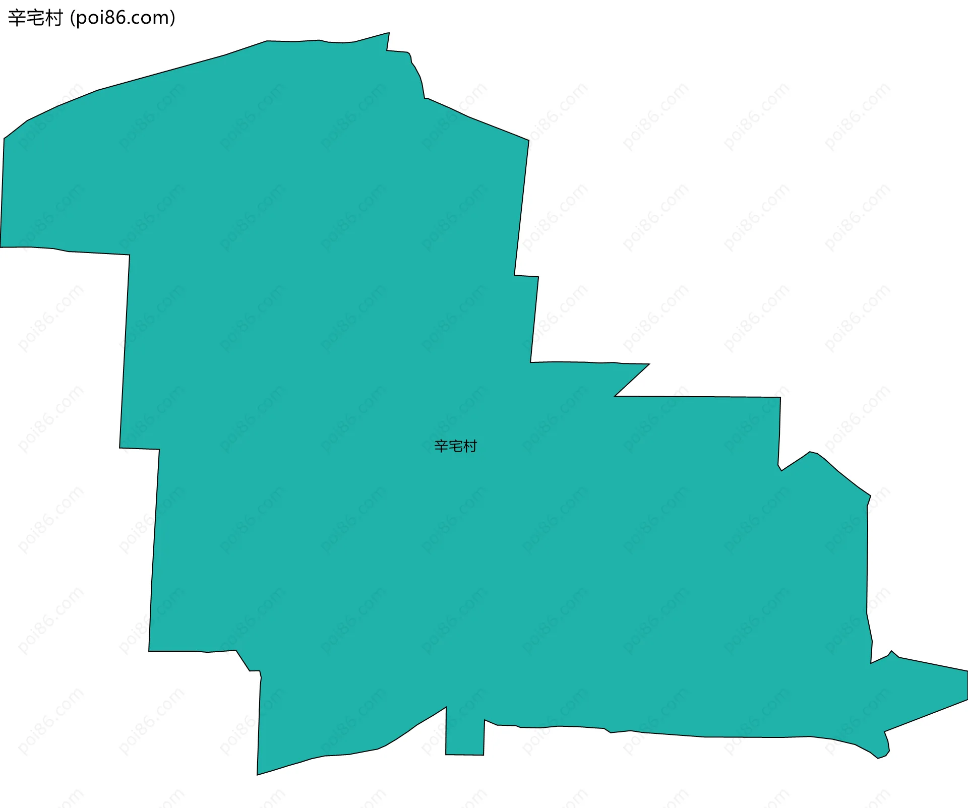 辛宅村边界地图