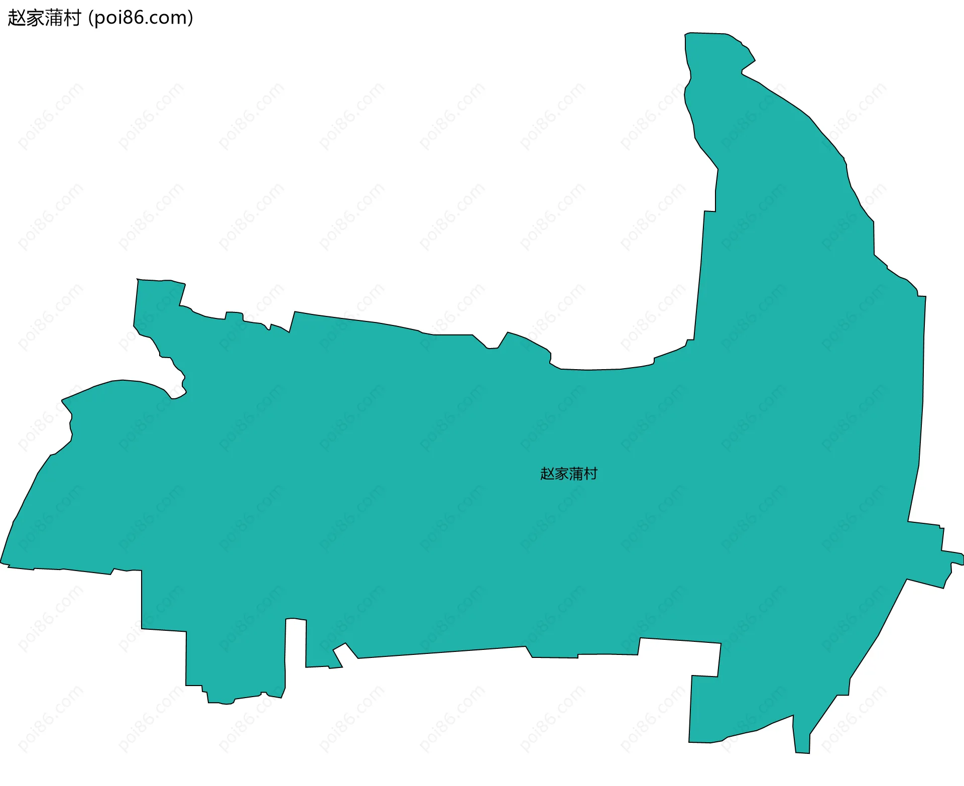 赵家蒲村边界地图