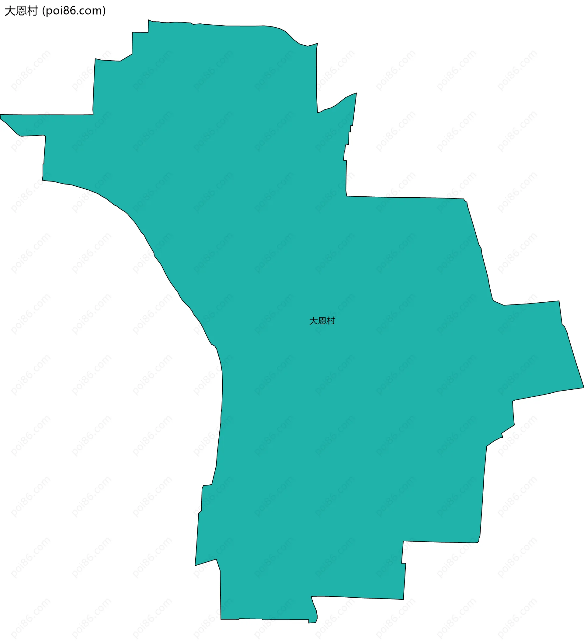 大恩村边界地图