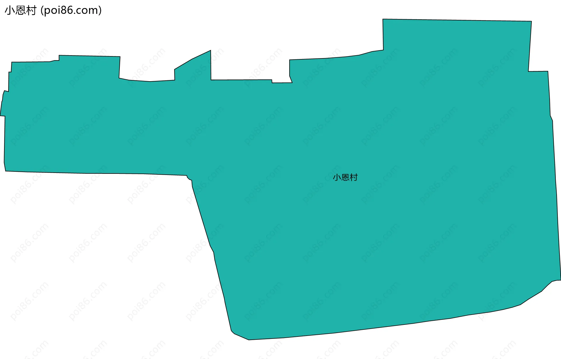 小恩村边界地图