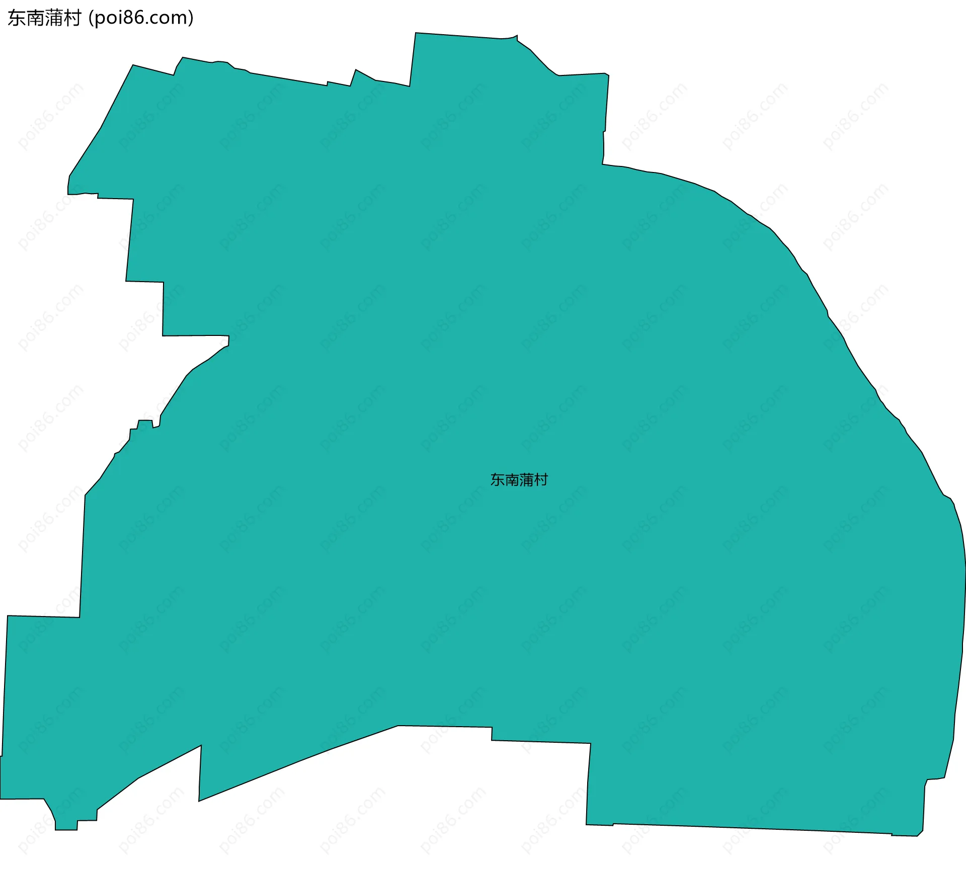 东南蒲村边界地图