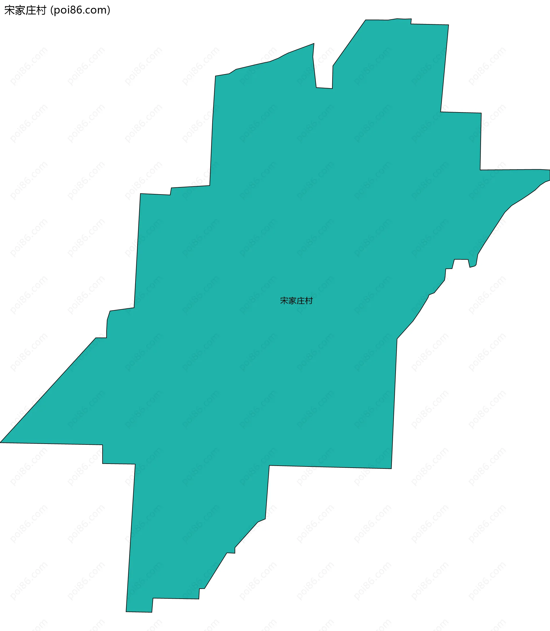 宋家庄村边界地图